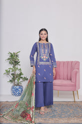 NSM Lawn 3pc (Stitched Embroidered)