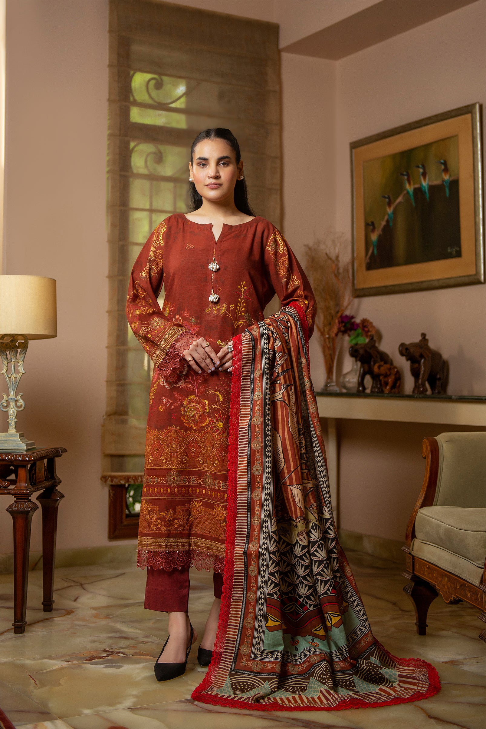 NSM khaddar 3pc (Unstitched)