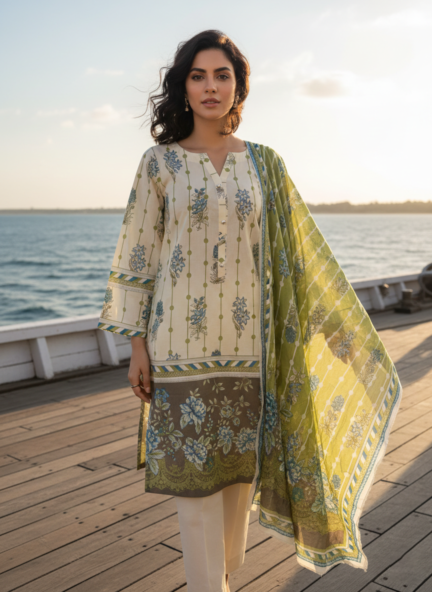 Andaaz Lawn 3pc (Unstitched)