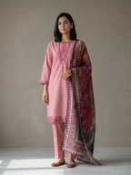 NSM 3 pcs Lawn Digital Embroidered