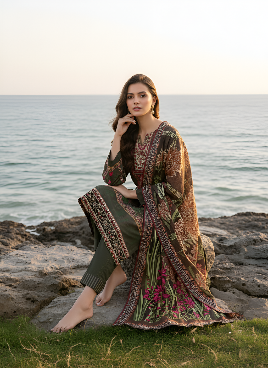 NSM Lawn 3pc (Unstitched)