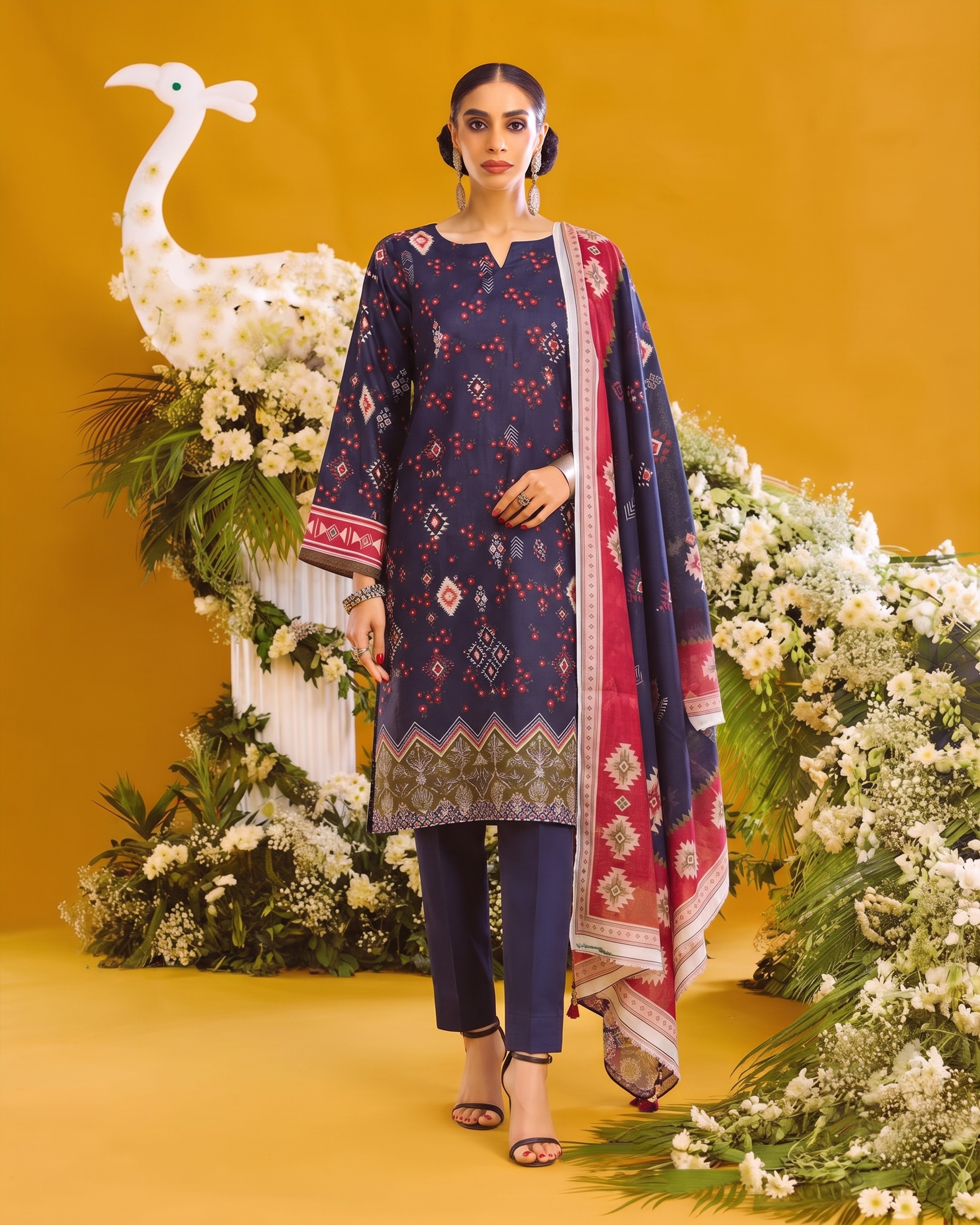 3Pcs Unstitched Suit (Andaaz Collection)