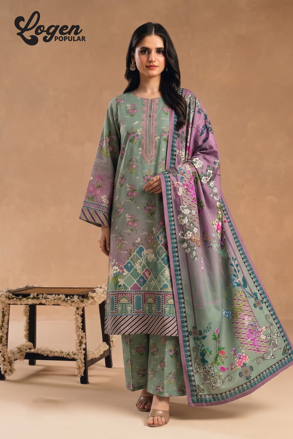 1 Pcs Kurti Unstitched (Logen Collection)
