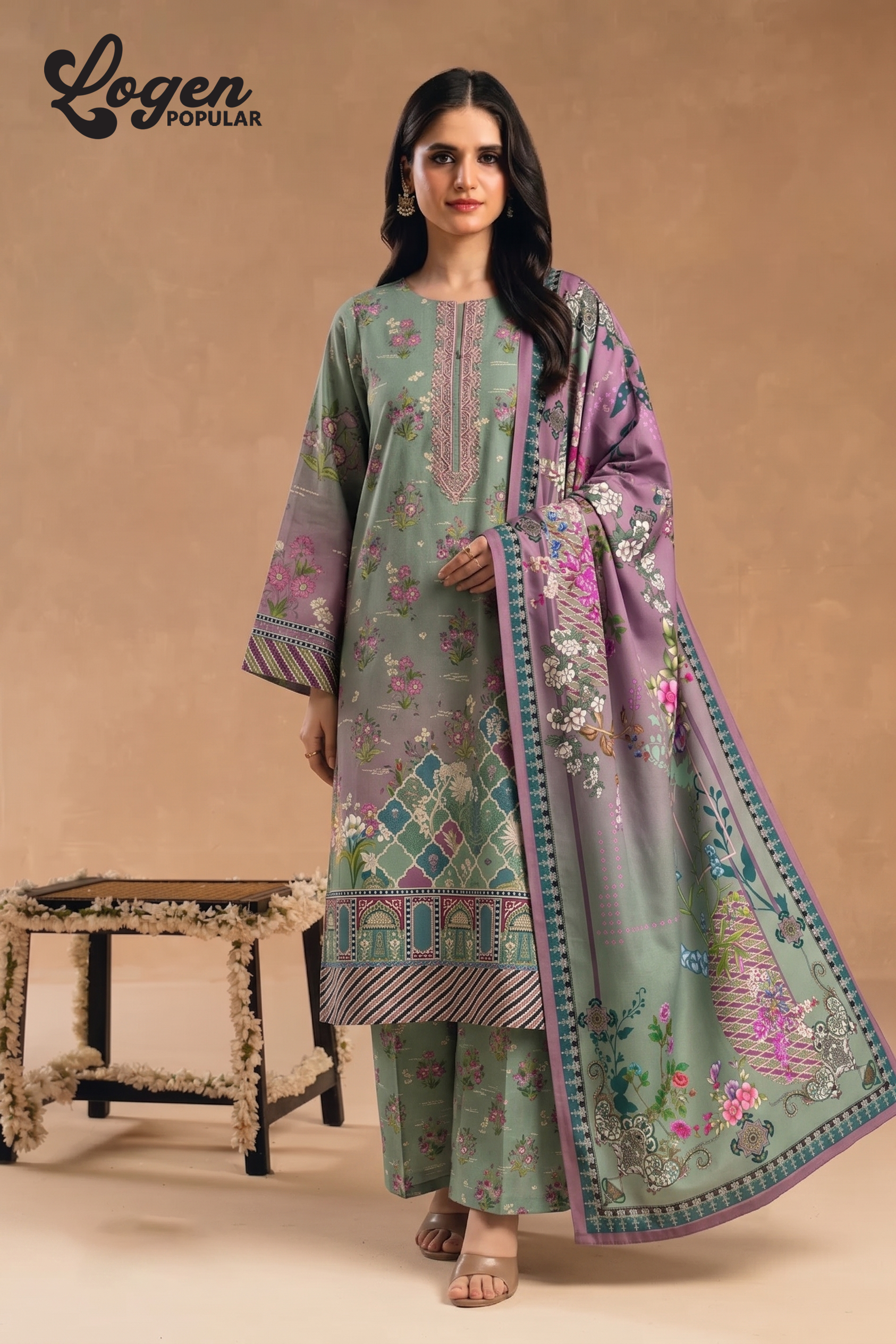1 Pcs Kurti Unstitched (Logen Collection)