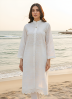 White Cotton Chikan kari