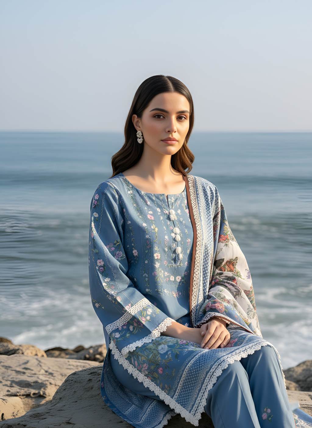 NSM Lawn 3pc (Unstitched)