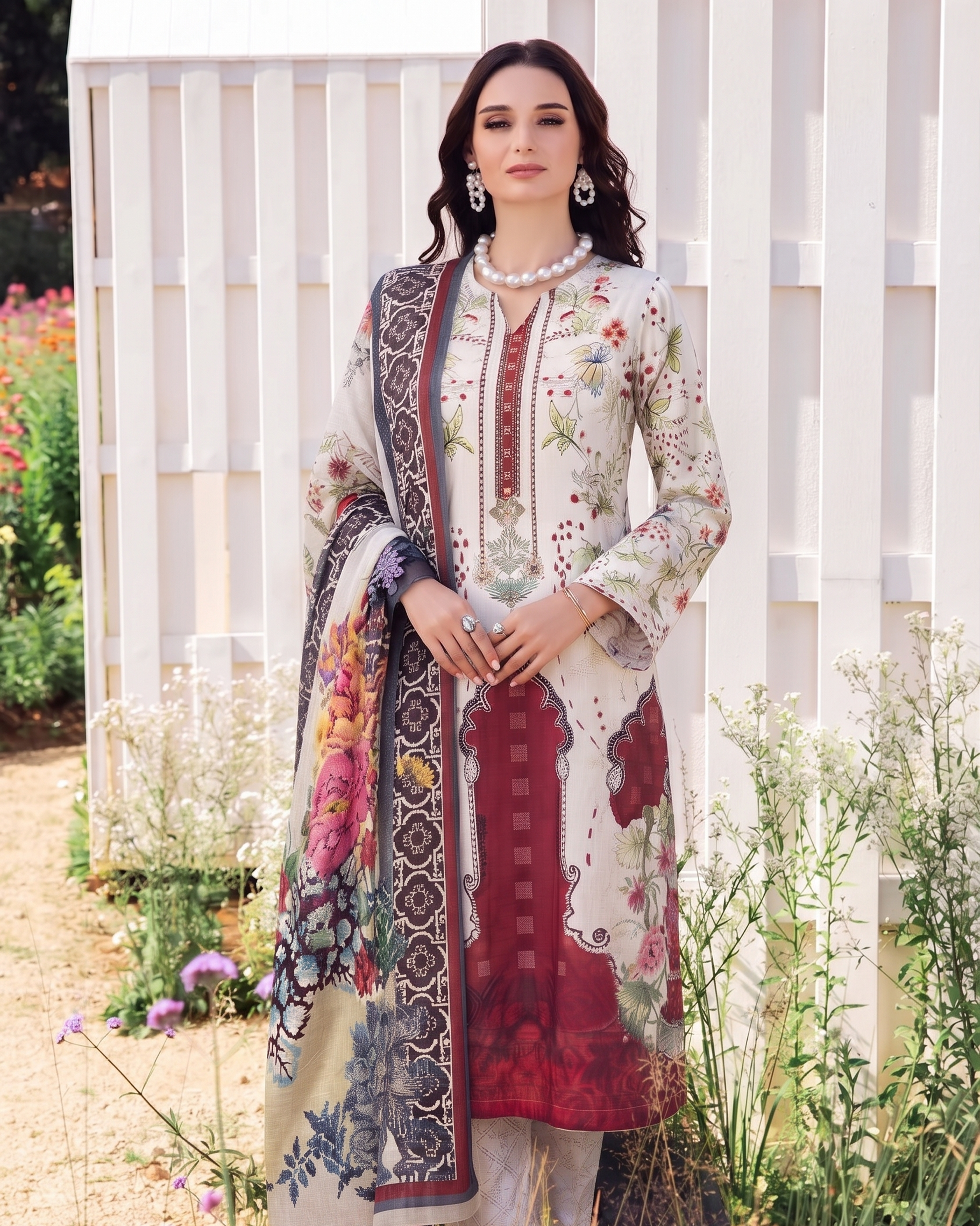 3Pcs Unstitched Suit (NSM Collection)