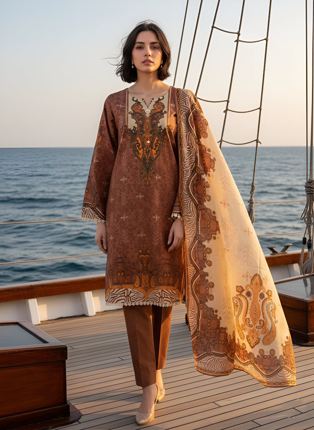 Andaaz Lawn 3pc (Unstitched)