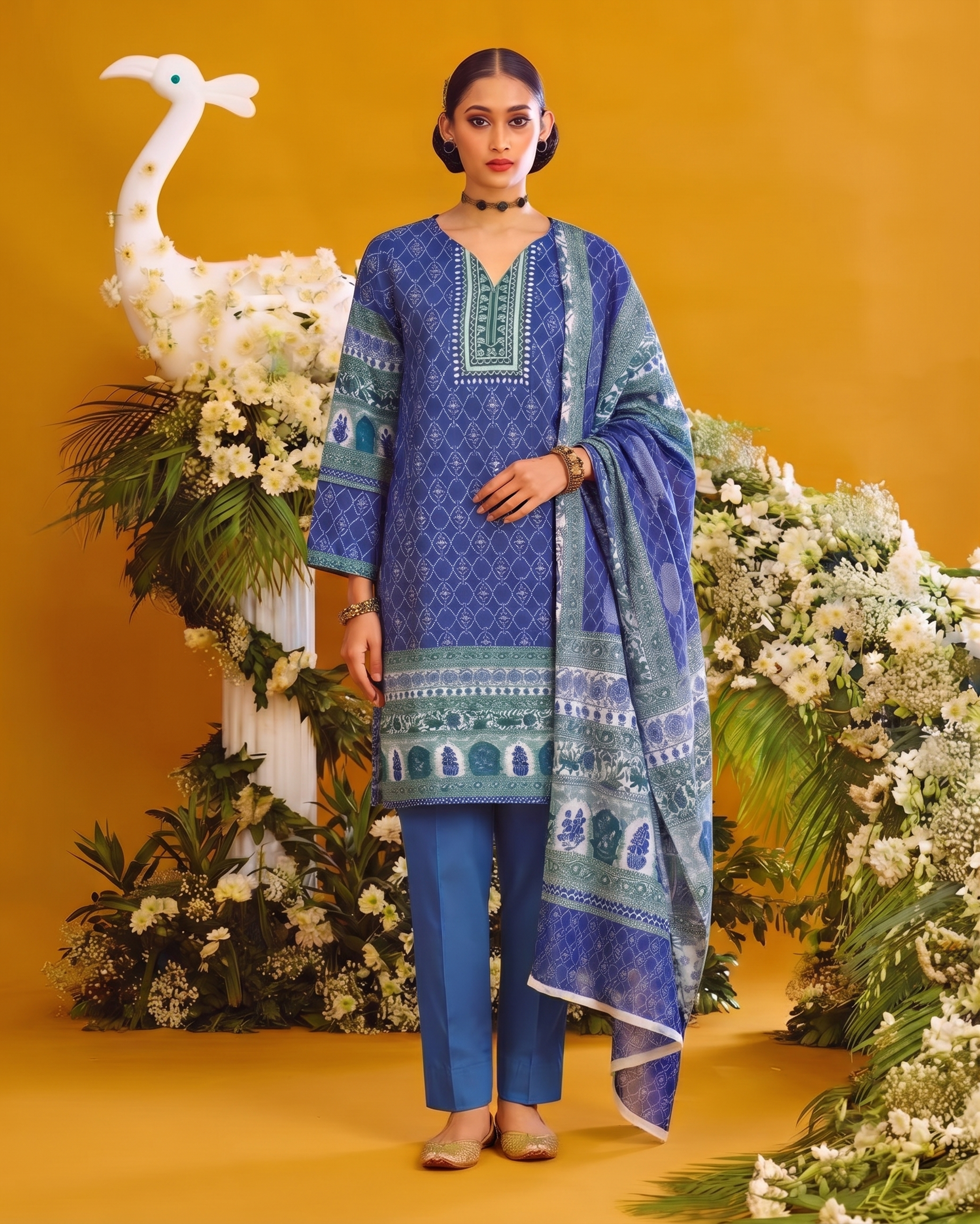 3Pcs Unstitched Suit (Andaaz Collection)