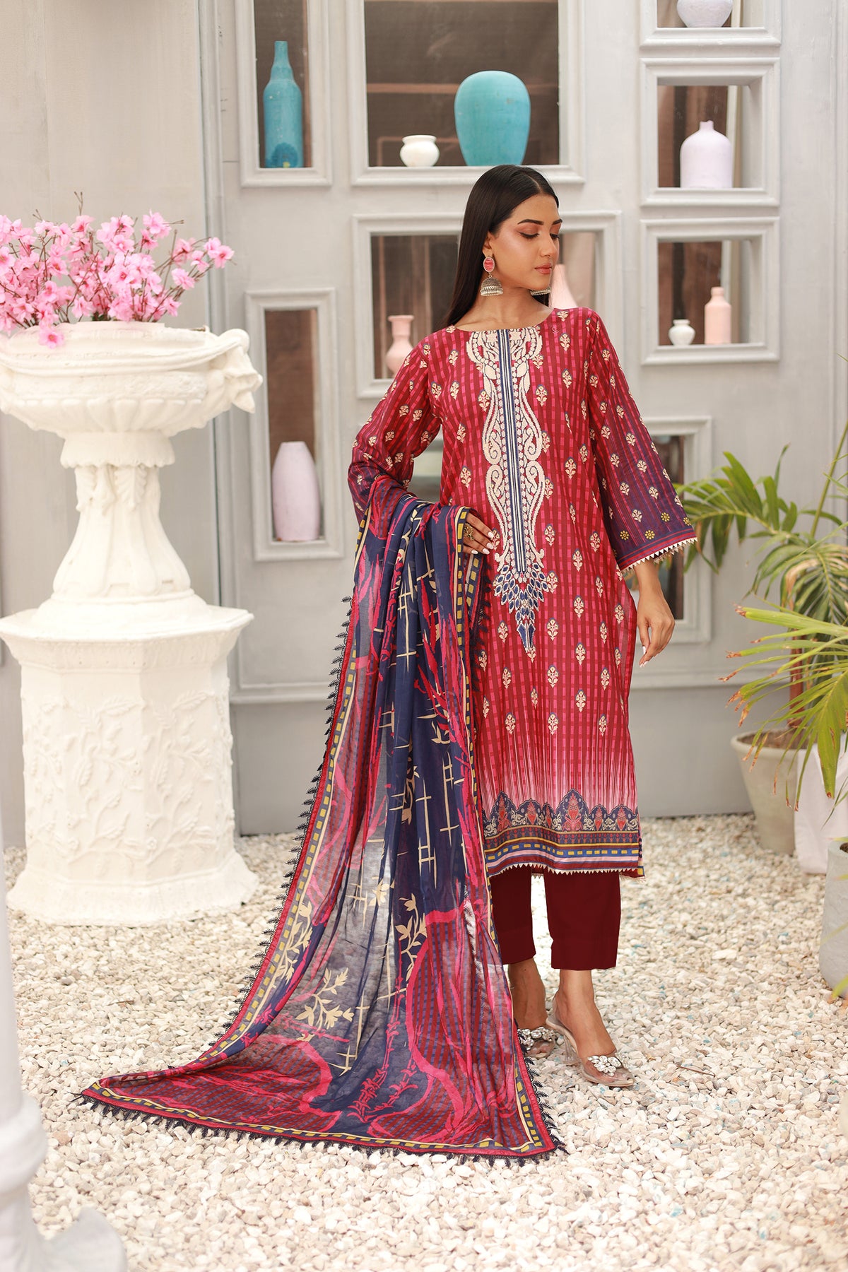 NSM Embroidered 3pc (UnStitched)