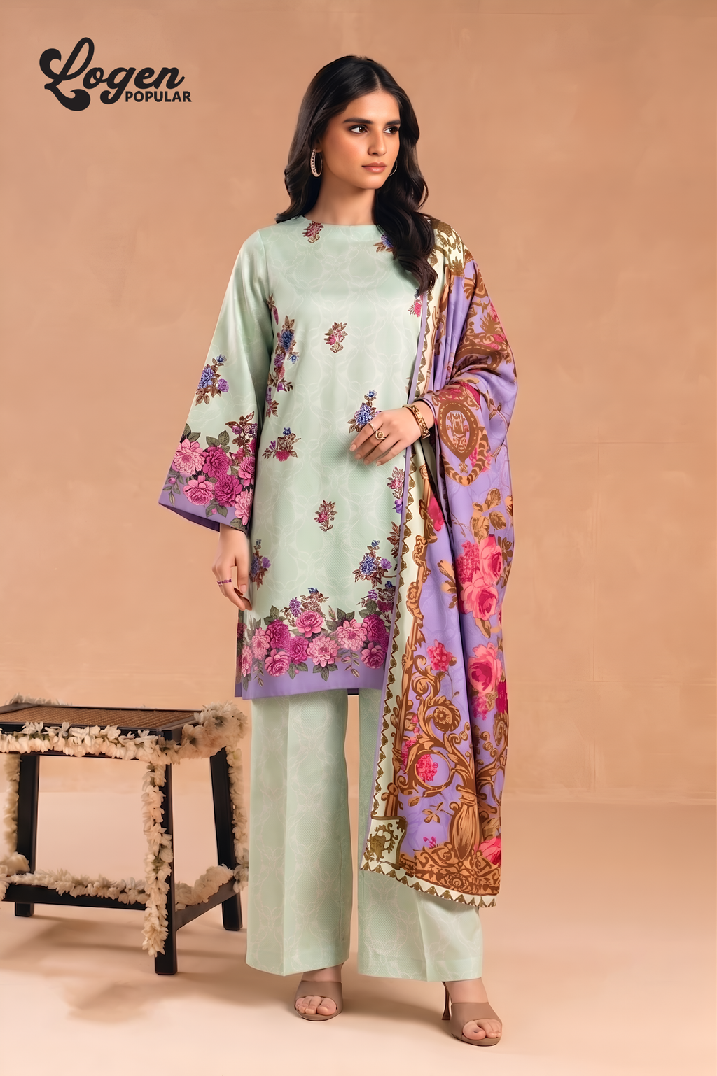 1 Pcs Kurti Unstitched (Logen Collection)