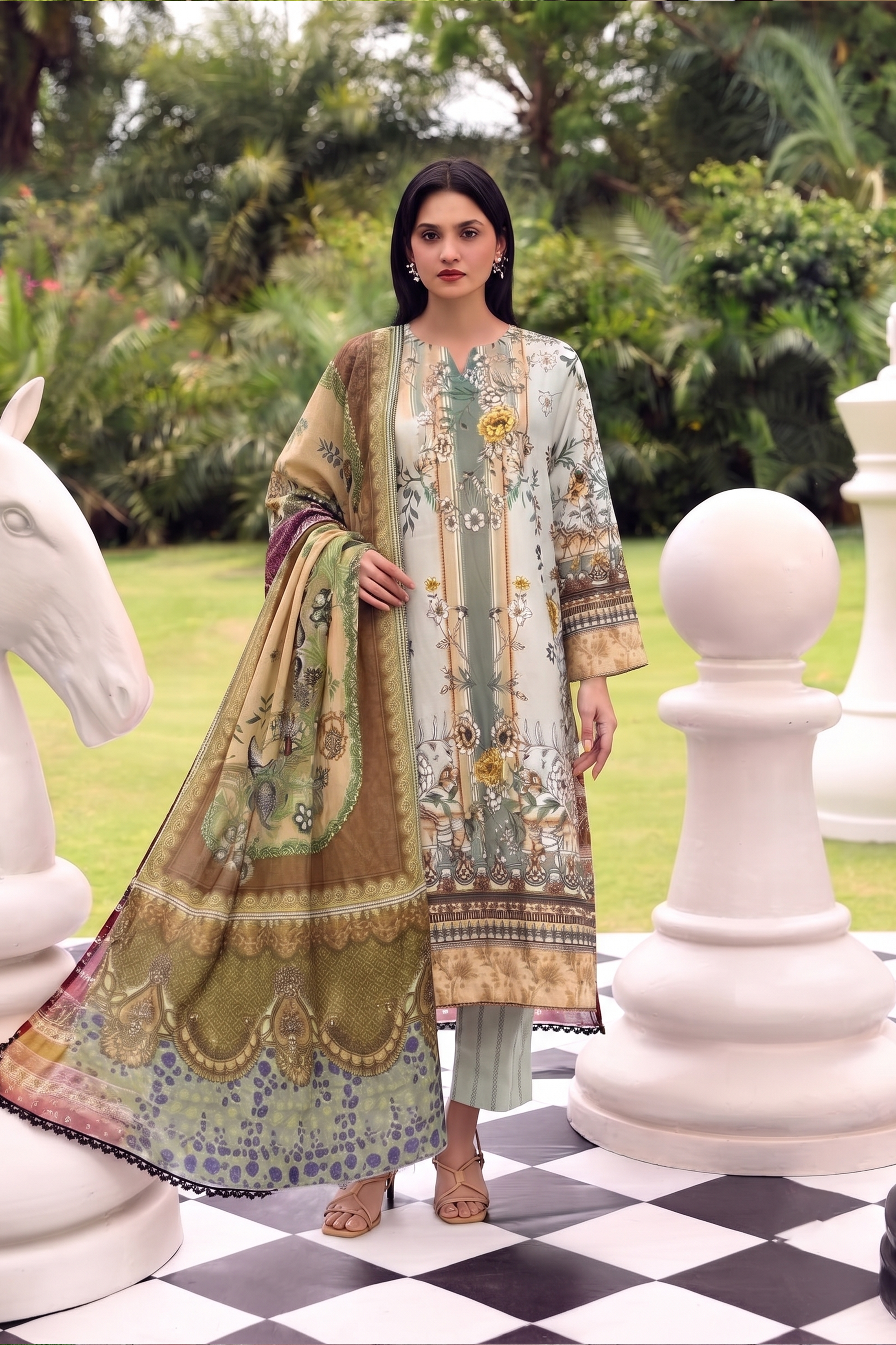 3Pcs Unstitched Suit (NSM Collection)