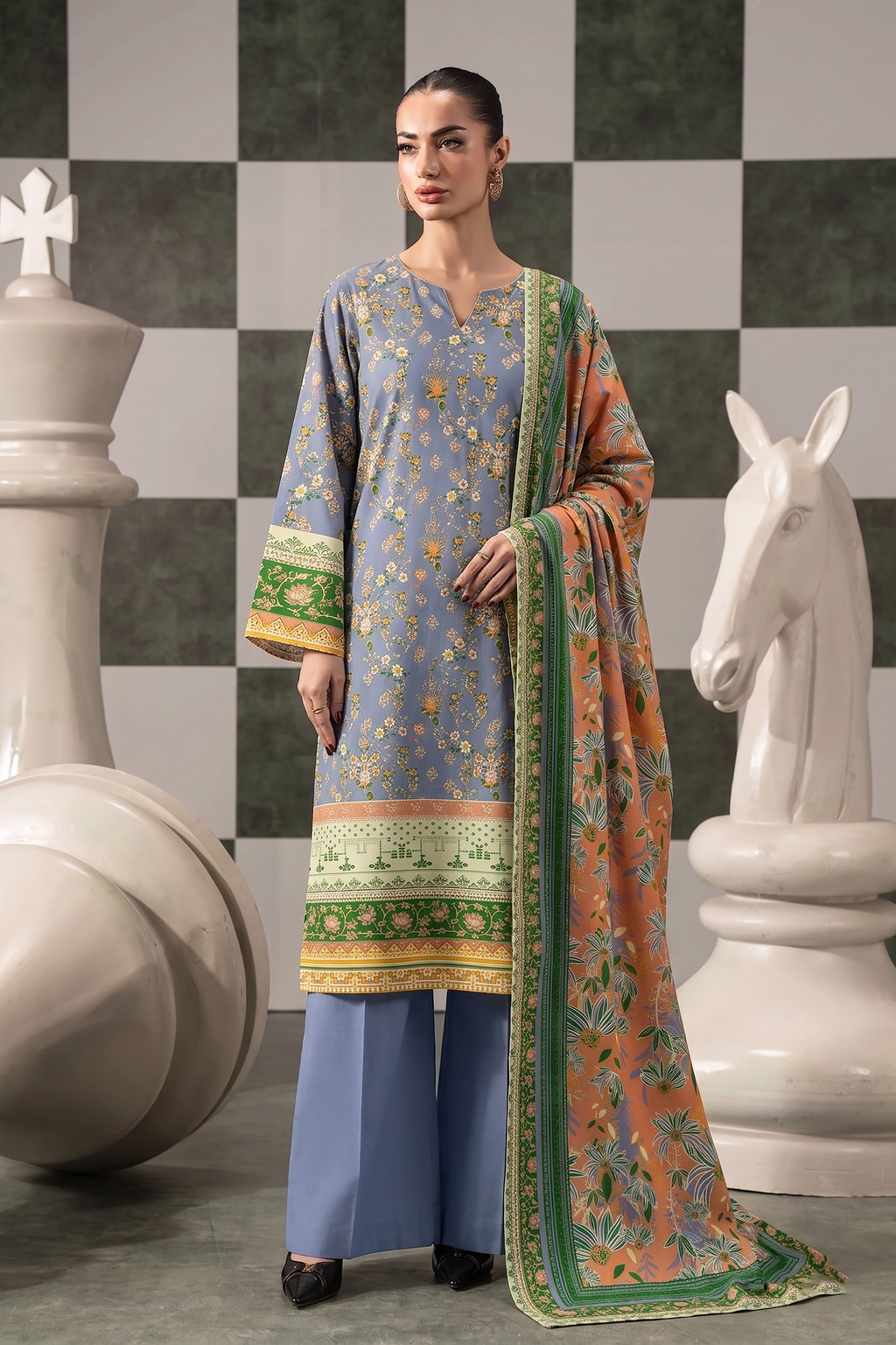3Pcs Stitched Suit (Andaaz collection)