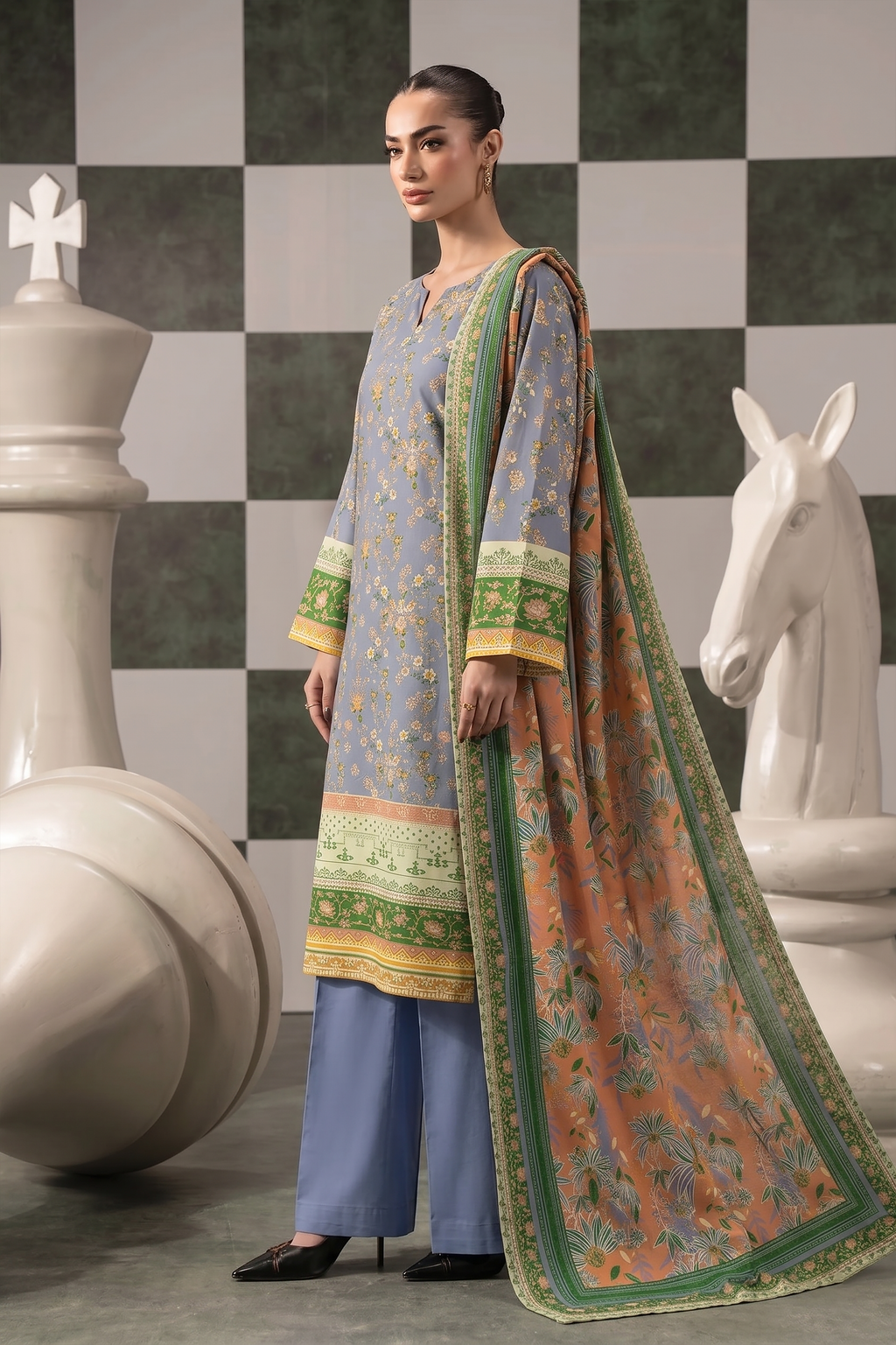3Pcs Stitched Suit (Andaaz collection)