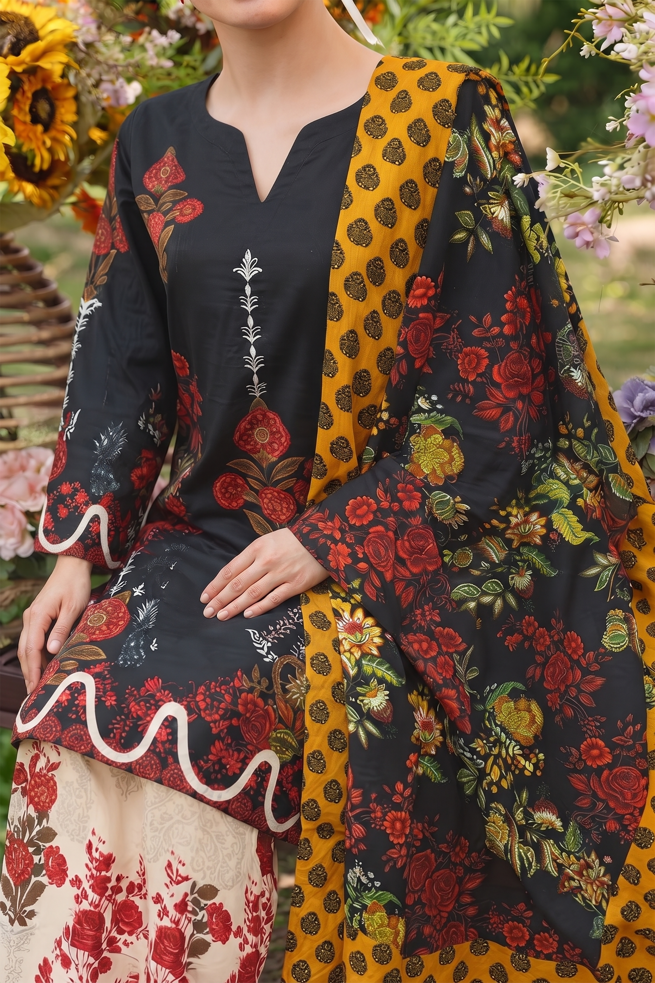 3Pcs Unstitched Suit (Andaaz Collection)