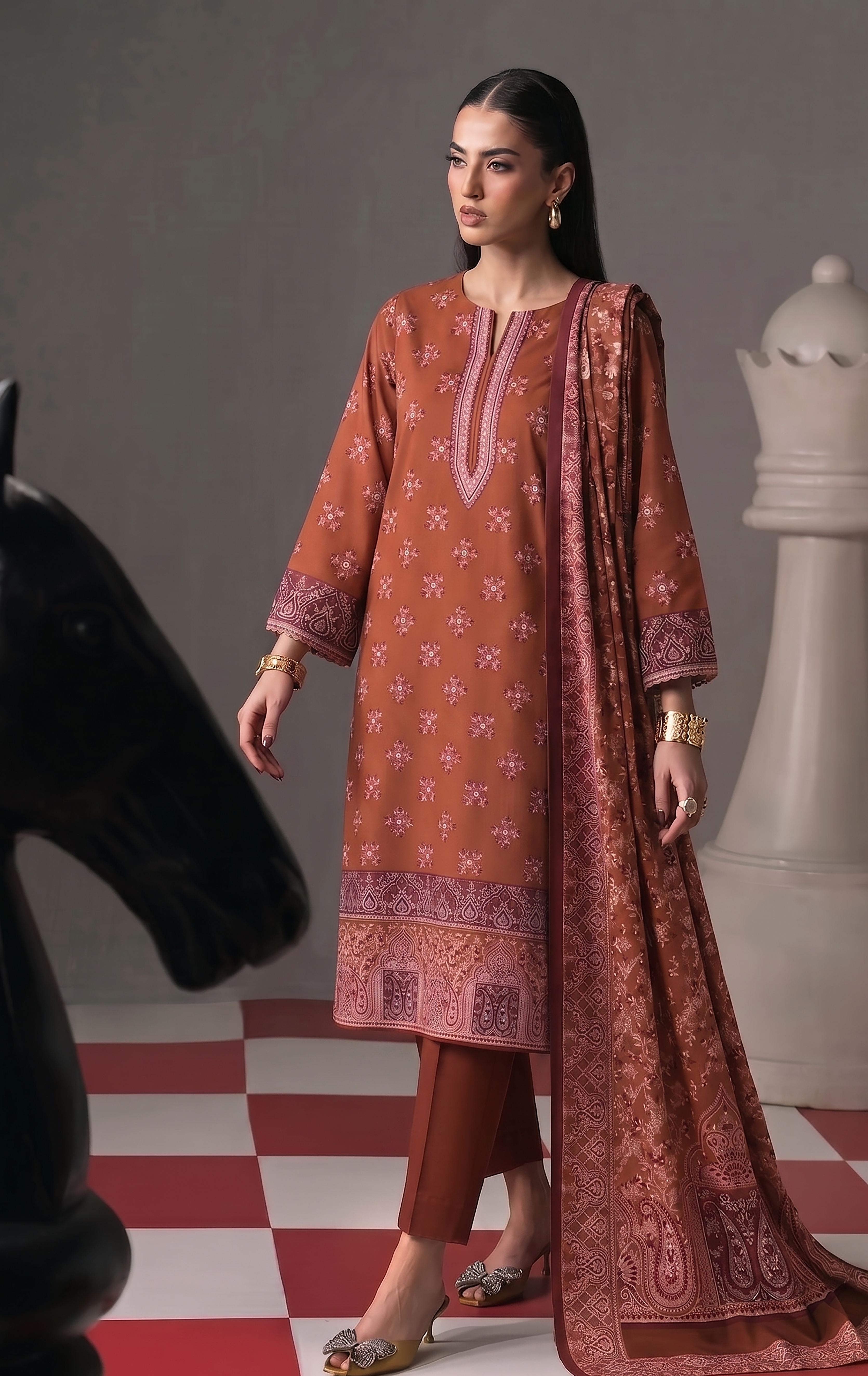 3pcs Stitched Suit (Andaaz collection)