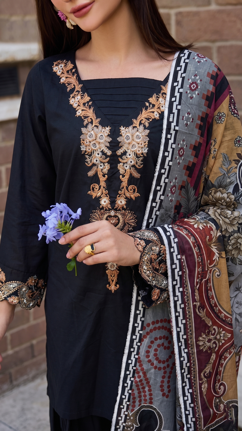 NSM 3 pcs Lawn Digital Embroidered (Stitched)