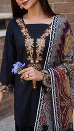 NSM 3 pcs Lawn Digital Embroidered (Stitched)