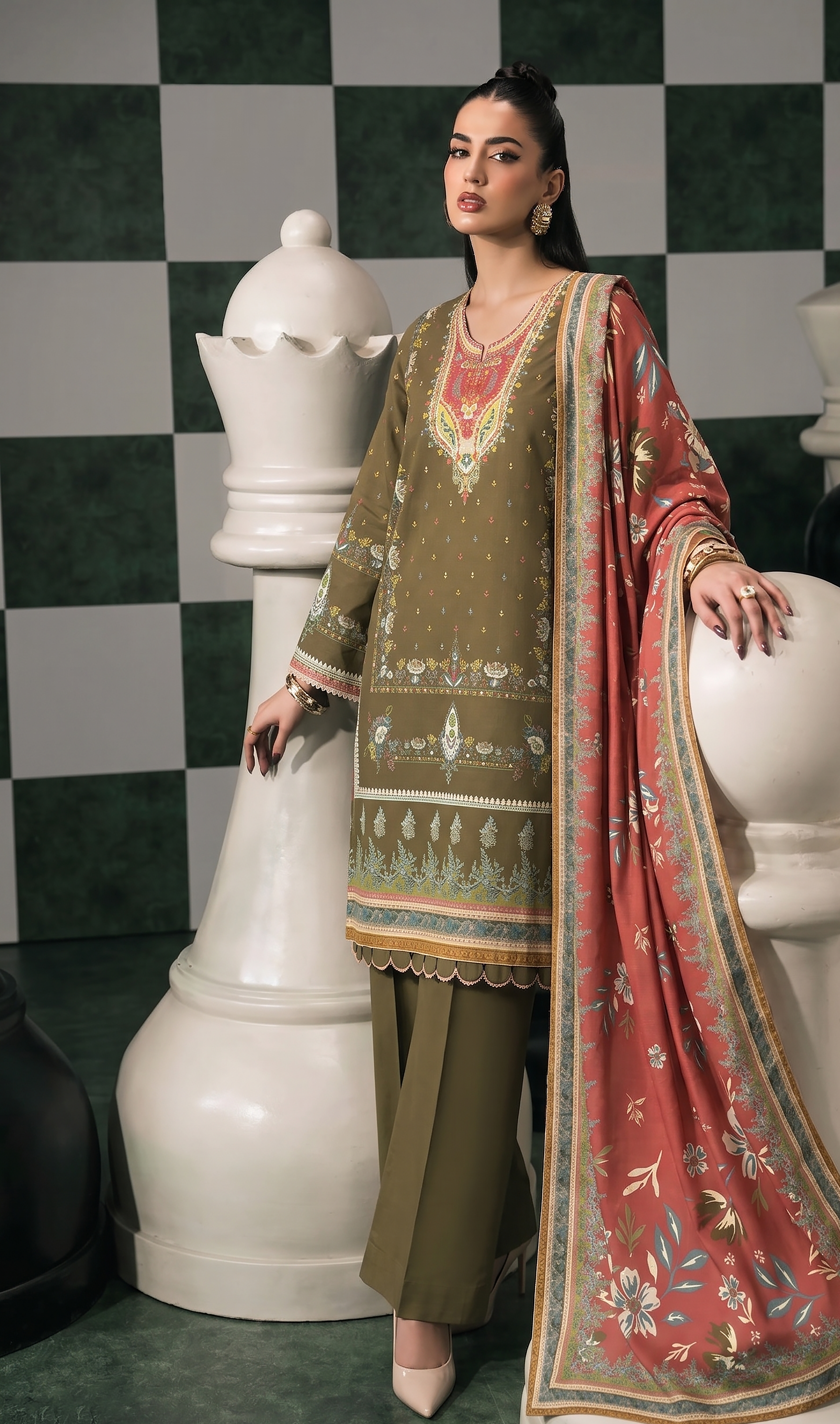 3pcs Stitched Suit (Andaaz collection)