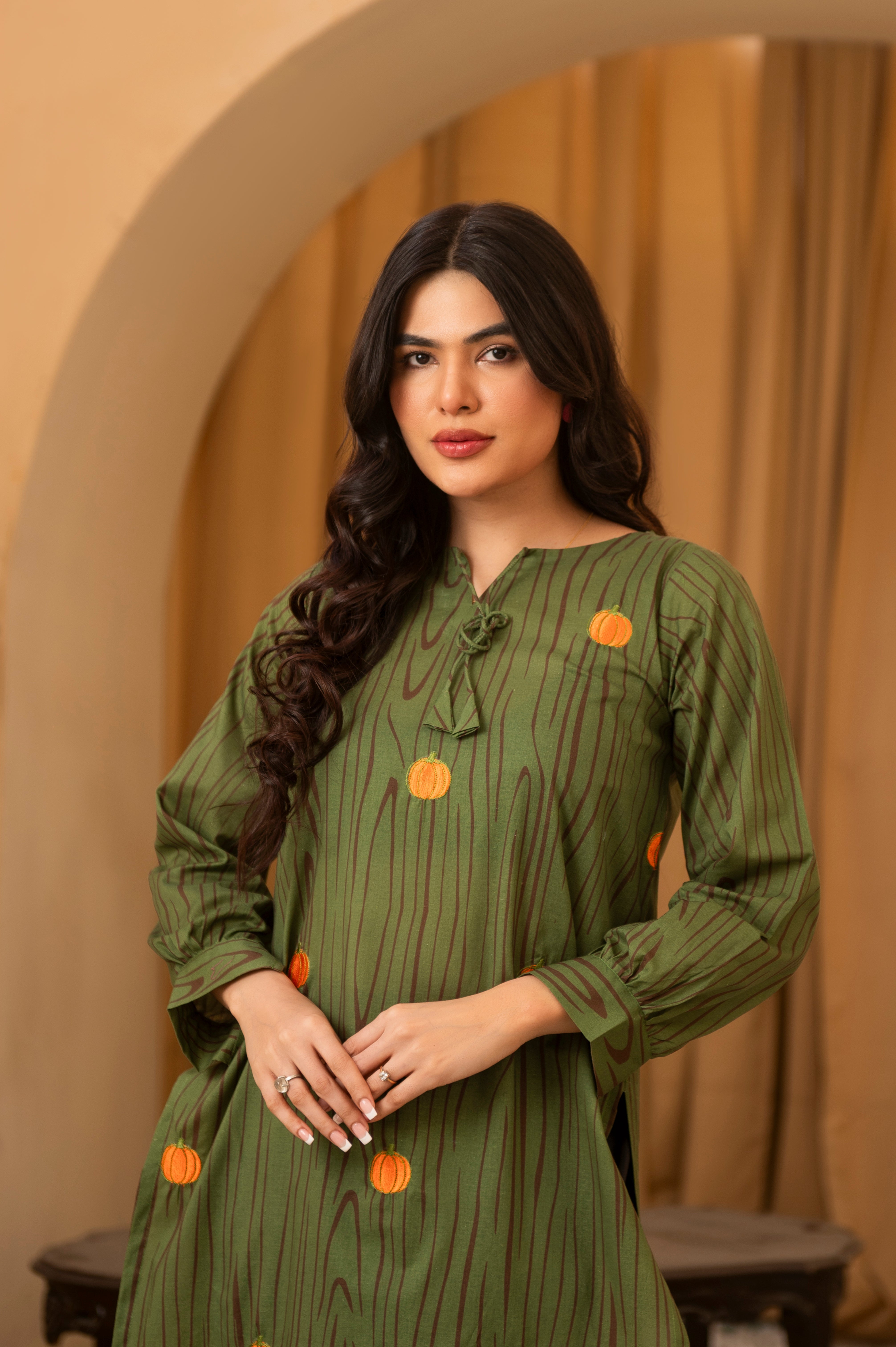 1 Piece Embroidered Cambric Kurti