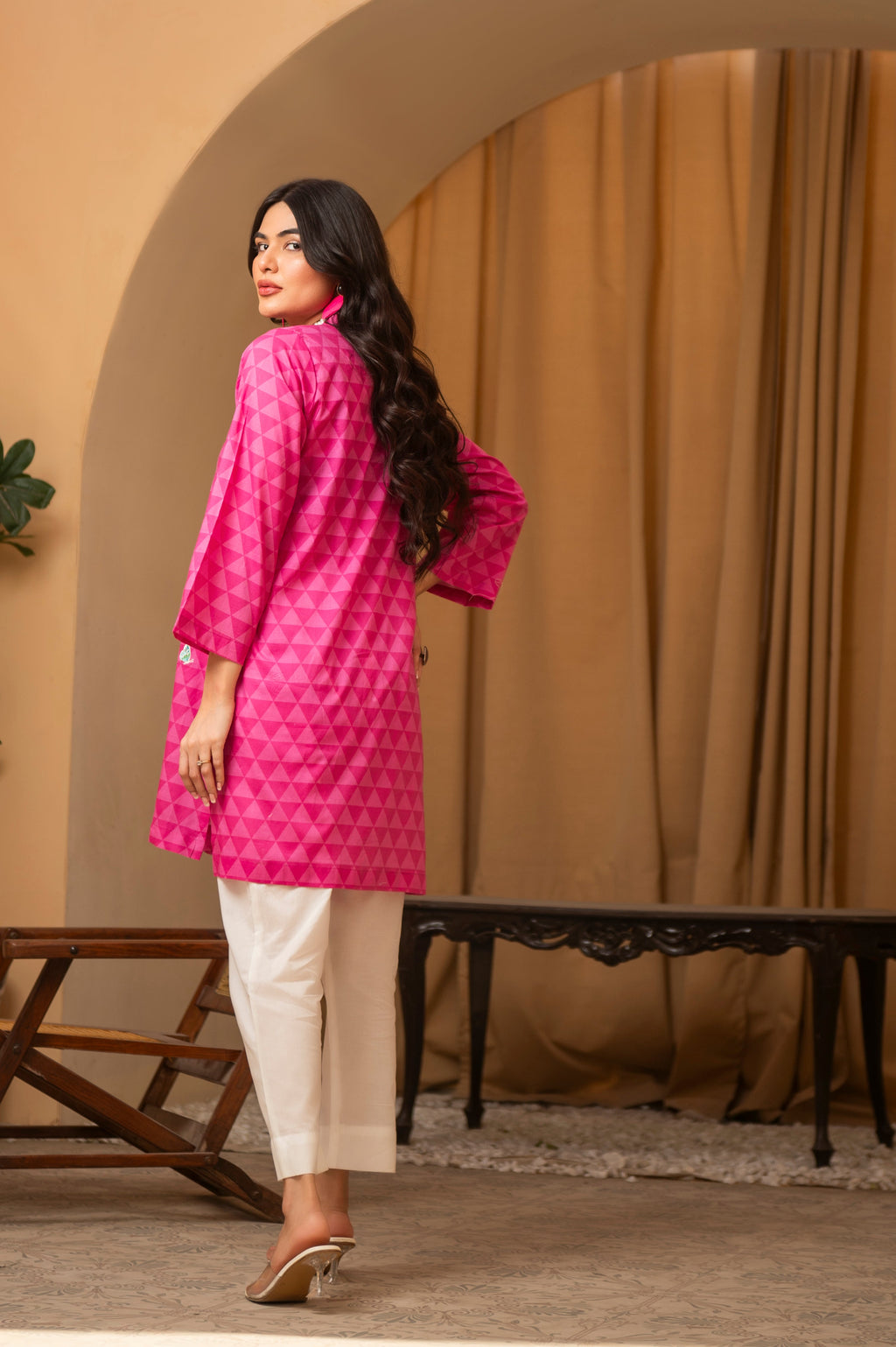 1 Piece Embroidered Cambric Kurti