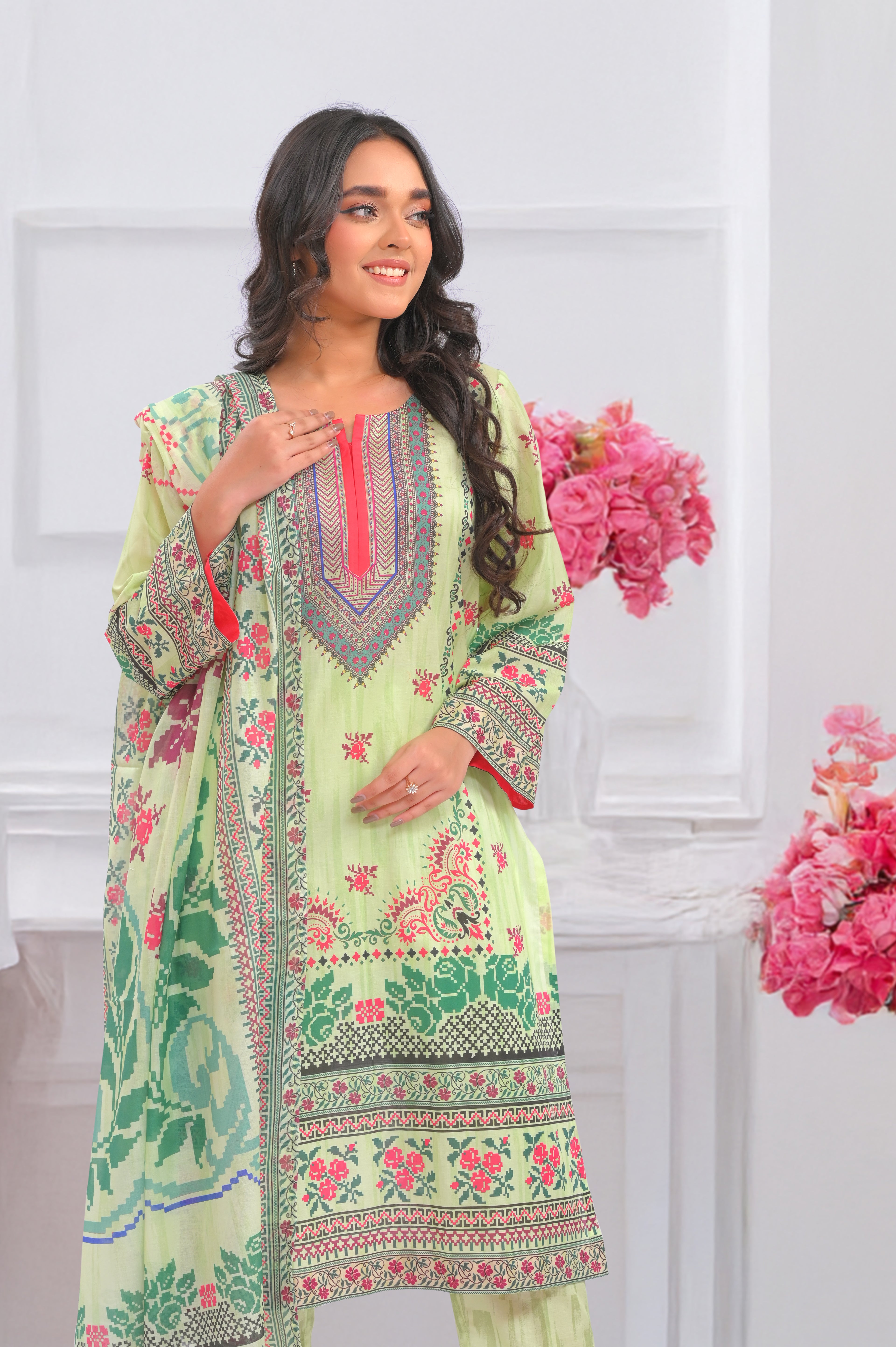 NSM Printed 3pc (Unstitched)