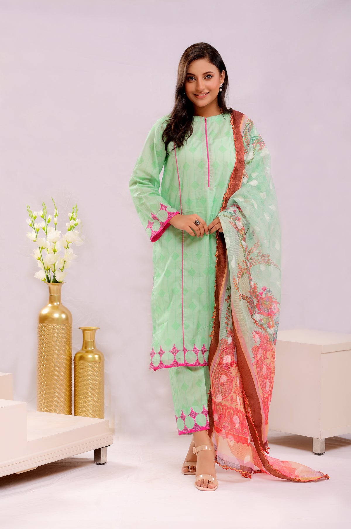 NSM Lawn 3pc (UnStitched)