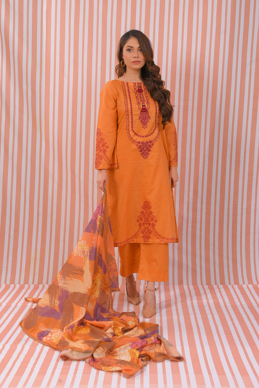 NSM Emb 3pc (UnStitched)