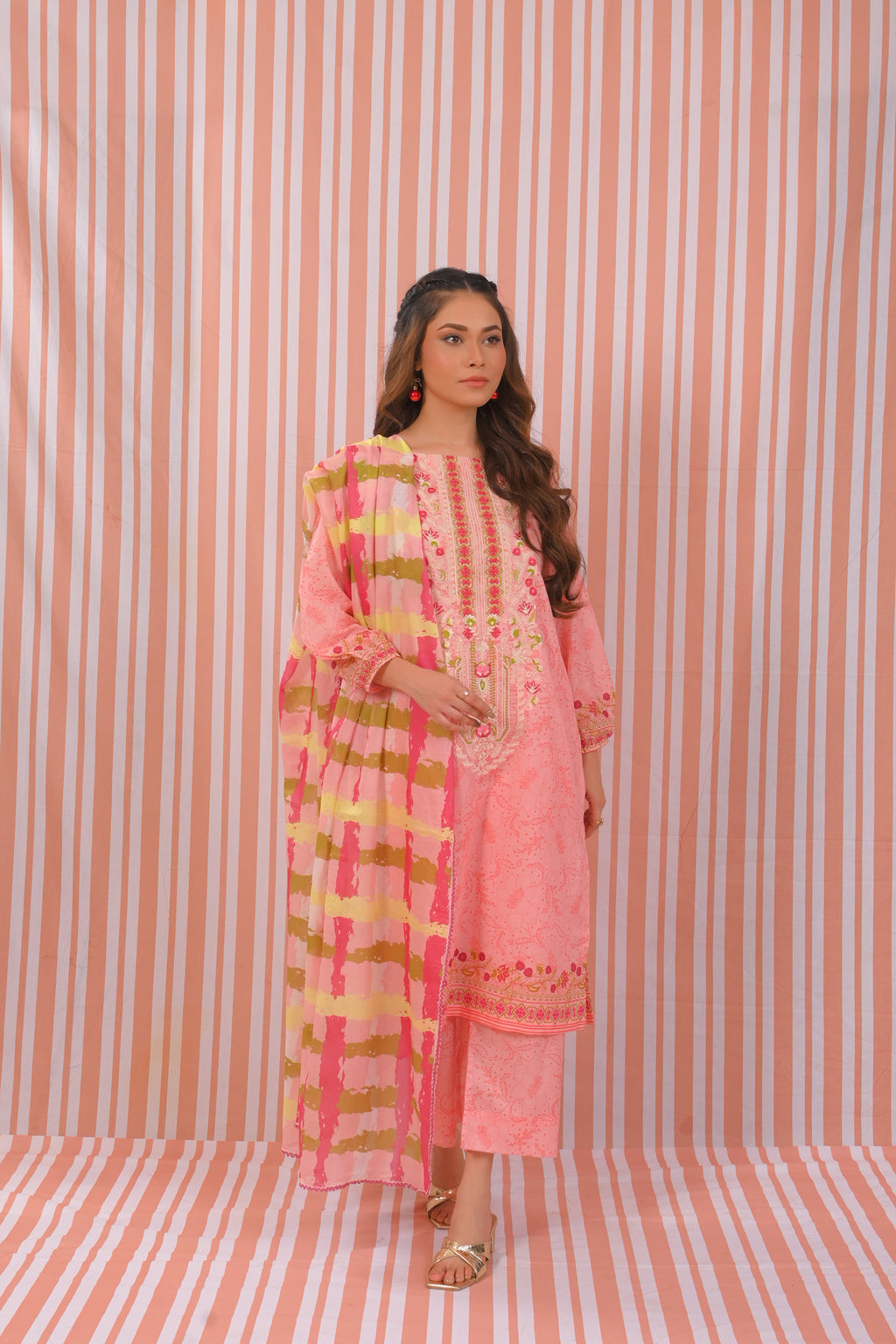 NSM Emb 3pc (UnStitched)