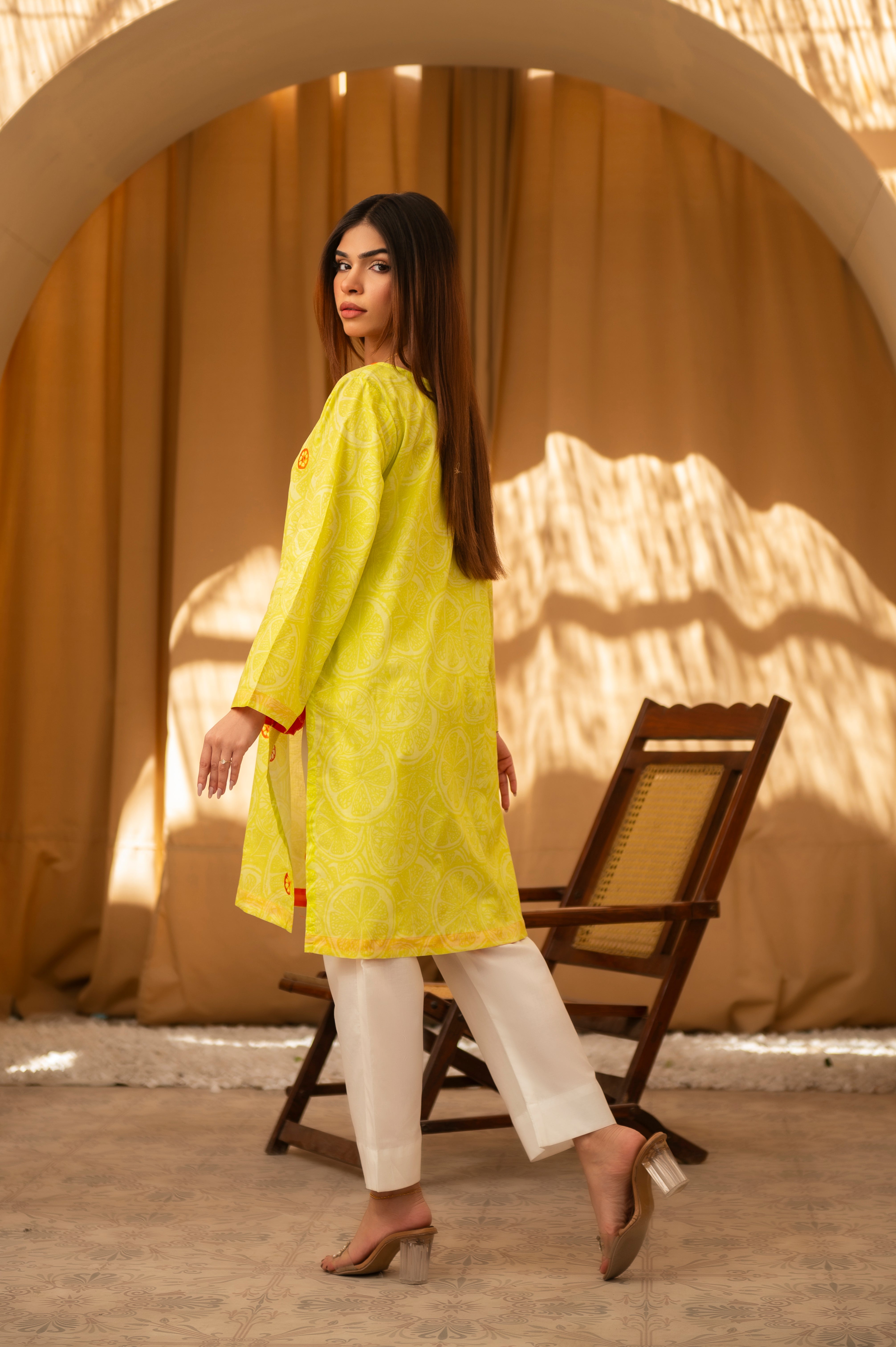 1 Piece Embroidered Cambric Kurti