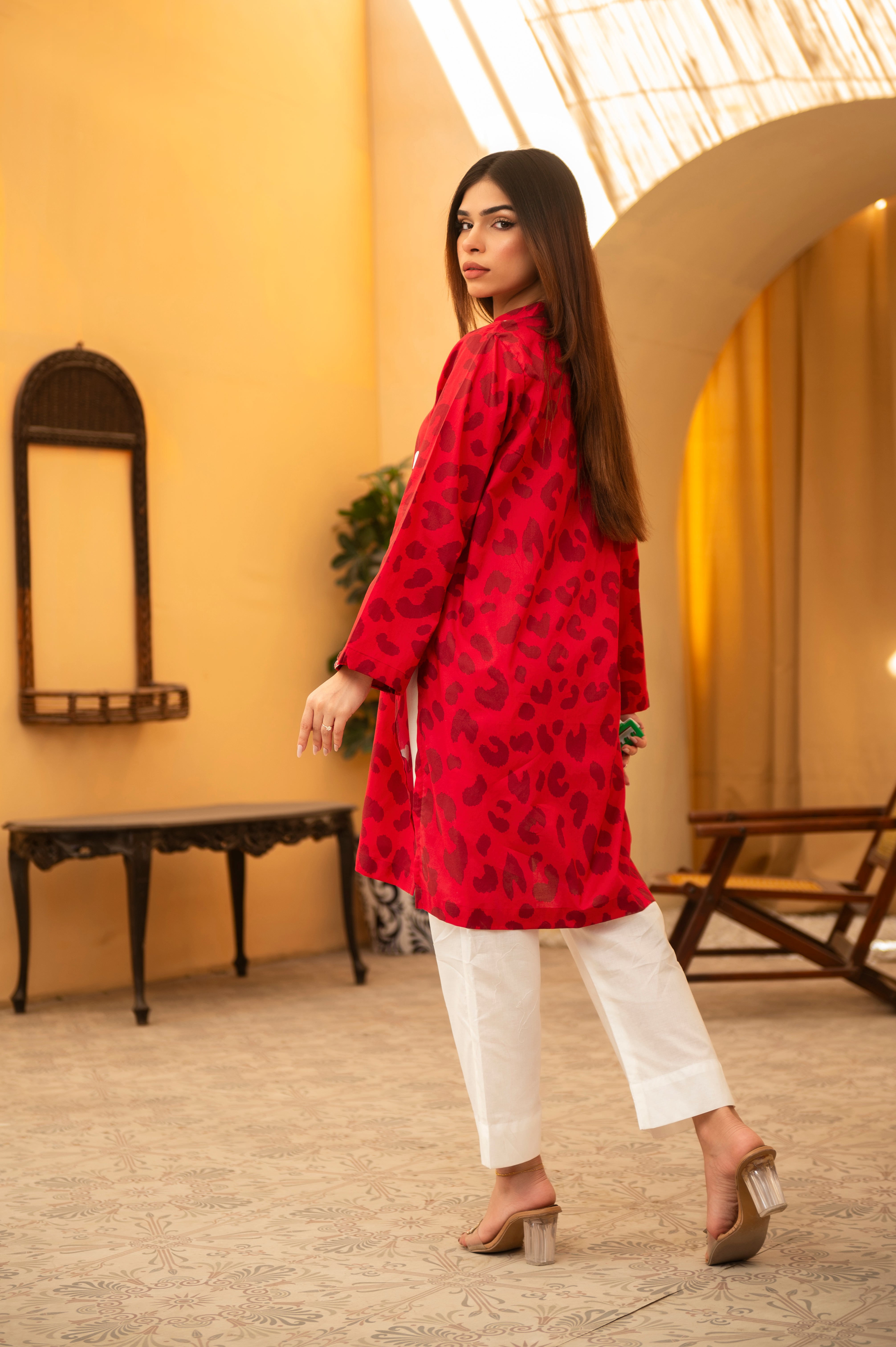 1 Piece Embroidered Cambric Kurti