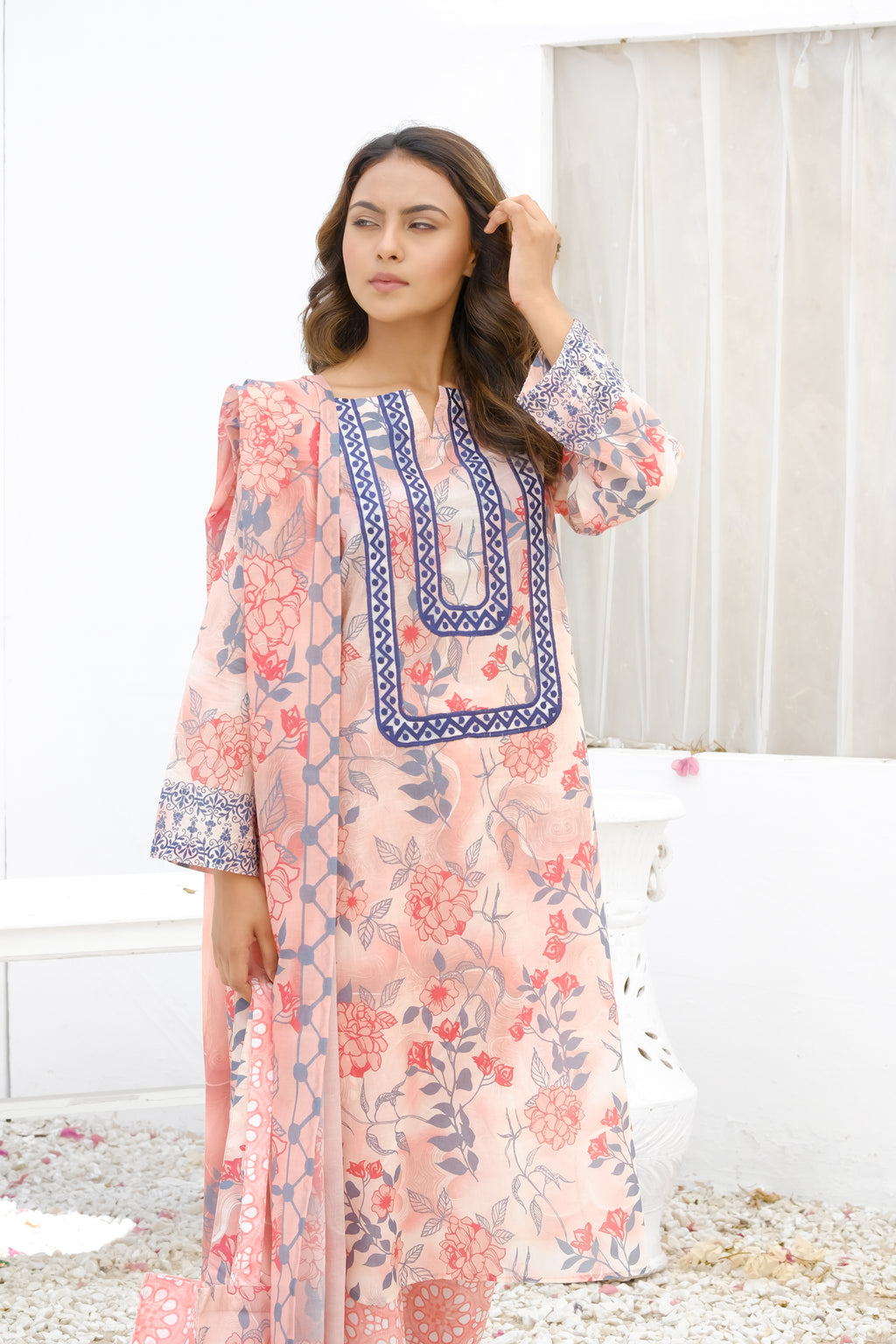 NSM Lawn 3pc (UnStitched)