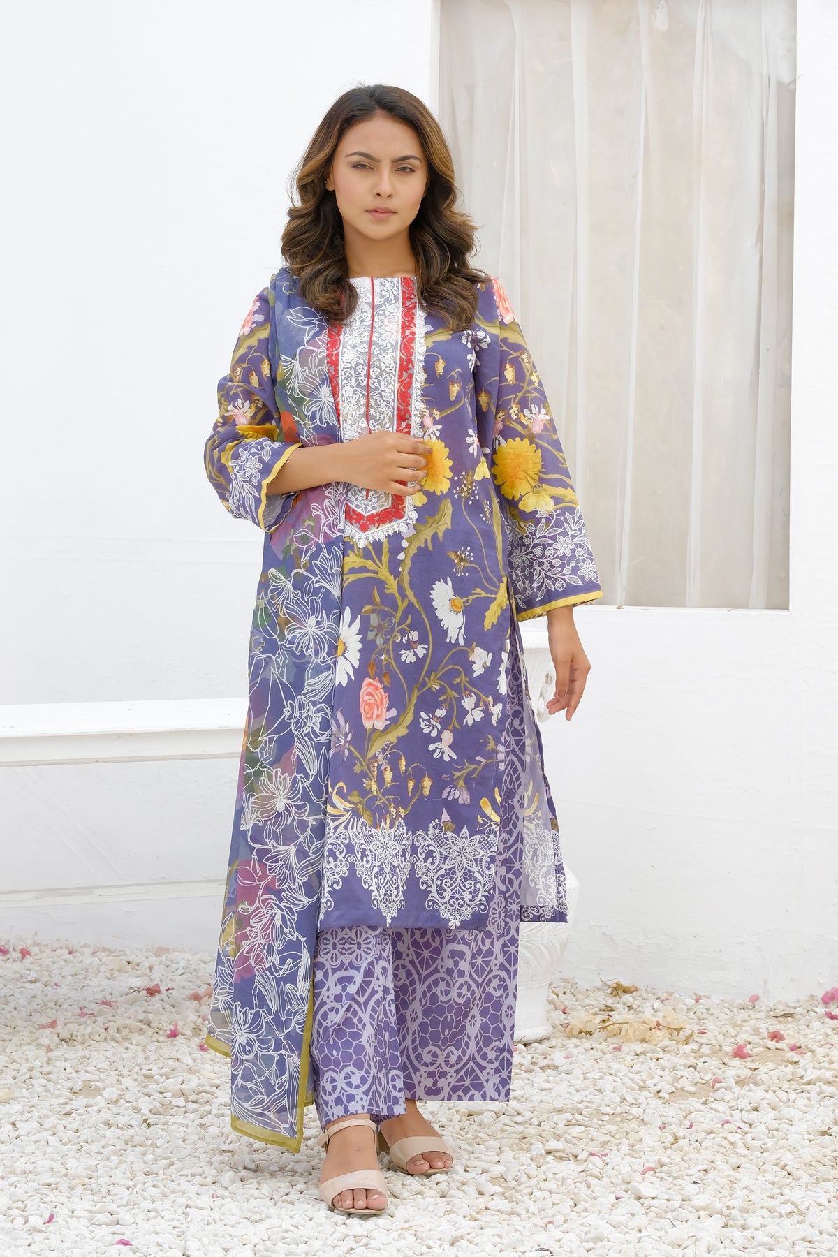 NSM Lawn 3pc (UnStitched)