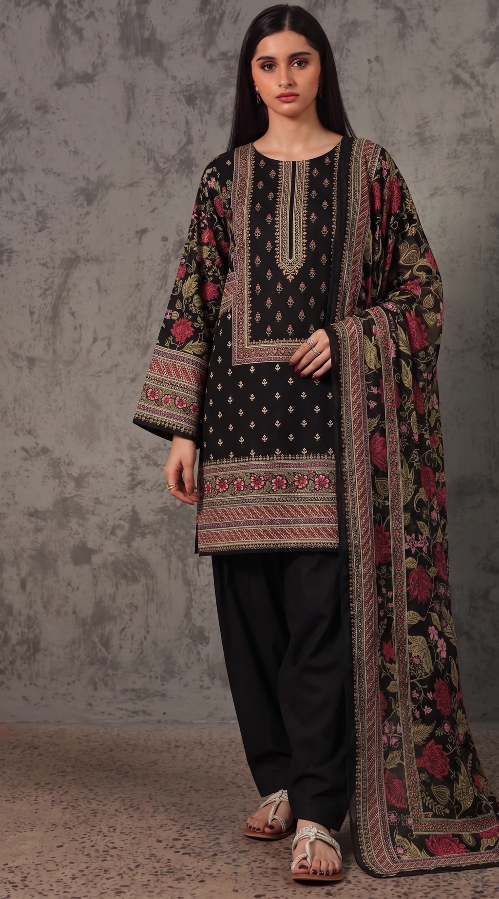 3pcs Stitched Suit (Andaaz collection)