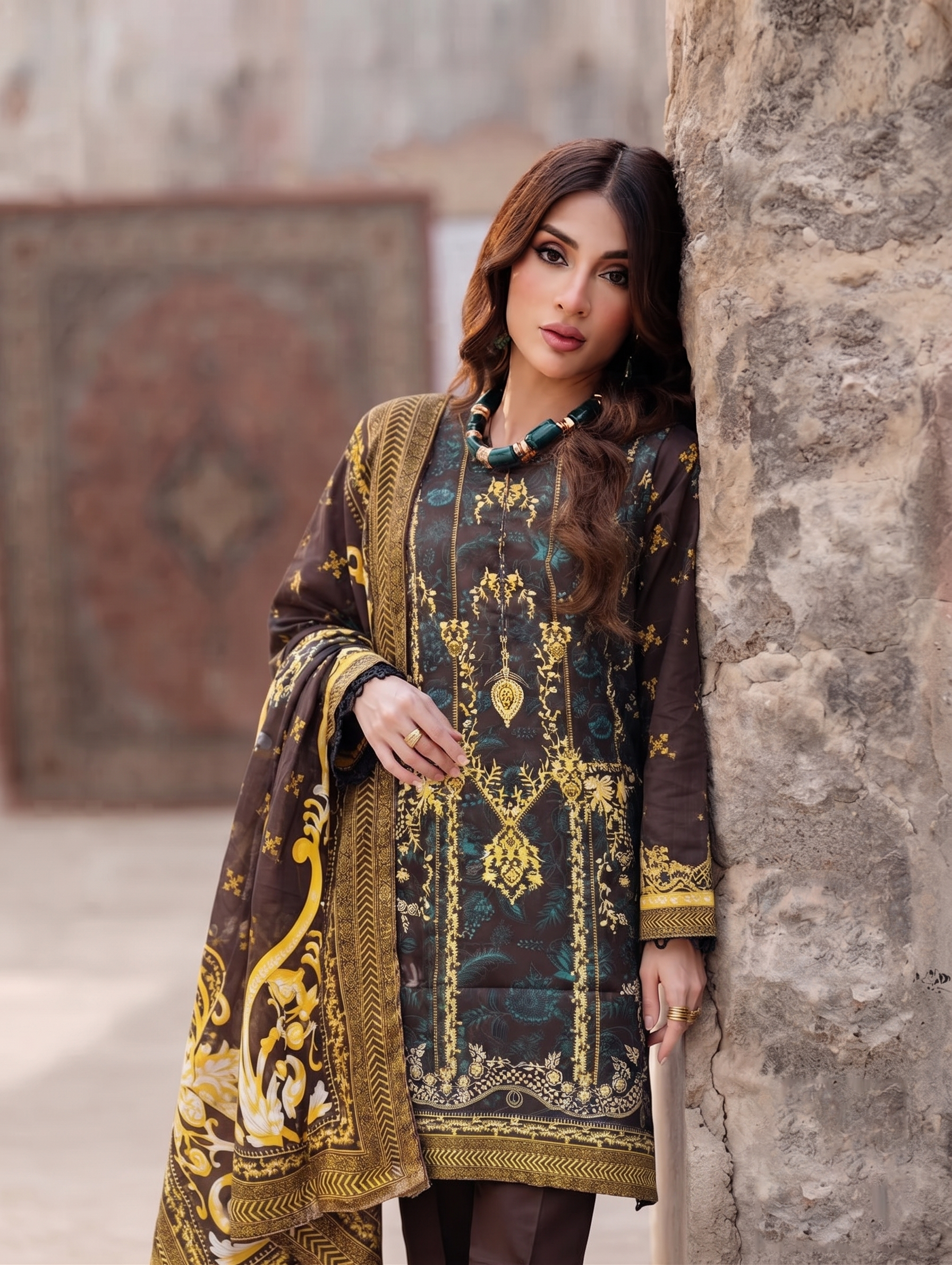 3pcs Stitched Suit (Andaaz collection)