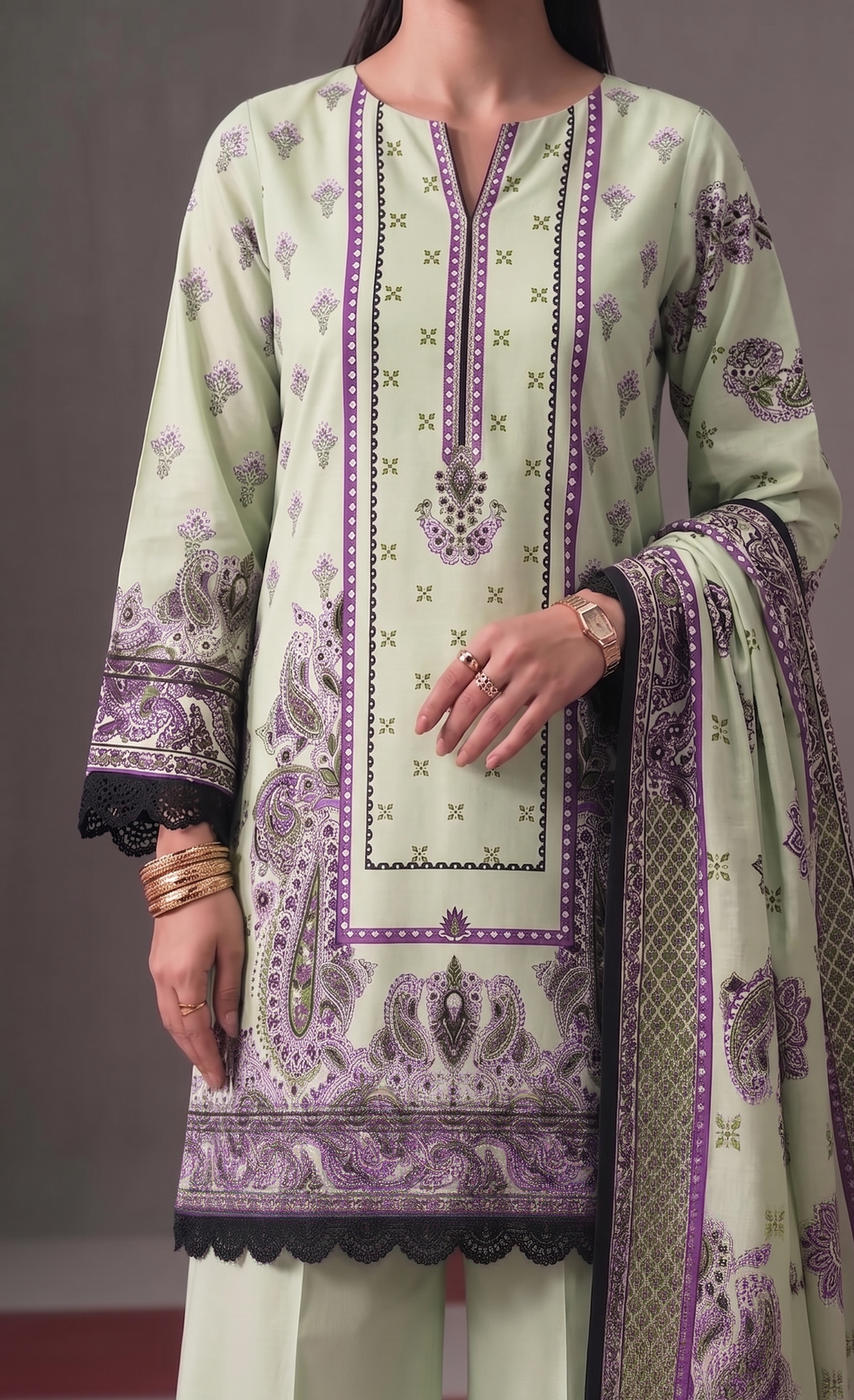 3pcs Stitched Suit (Andaaz collection)