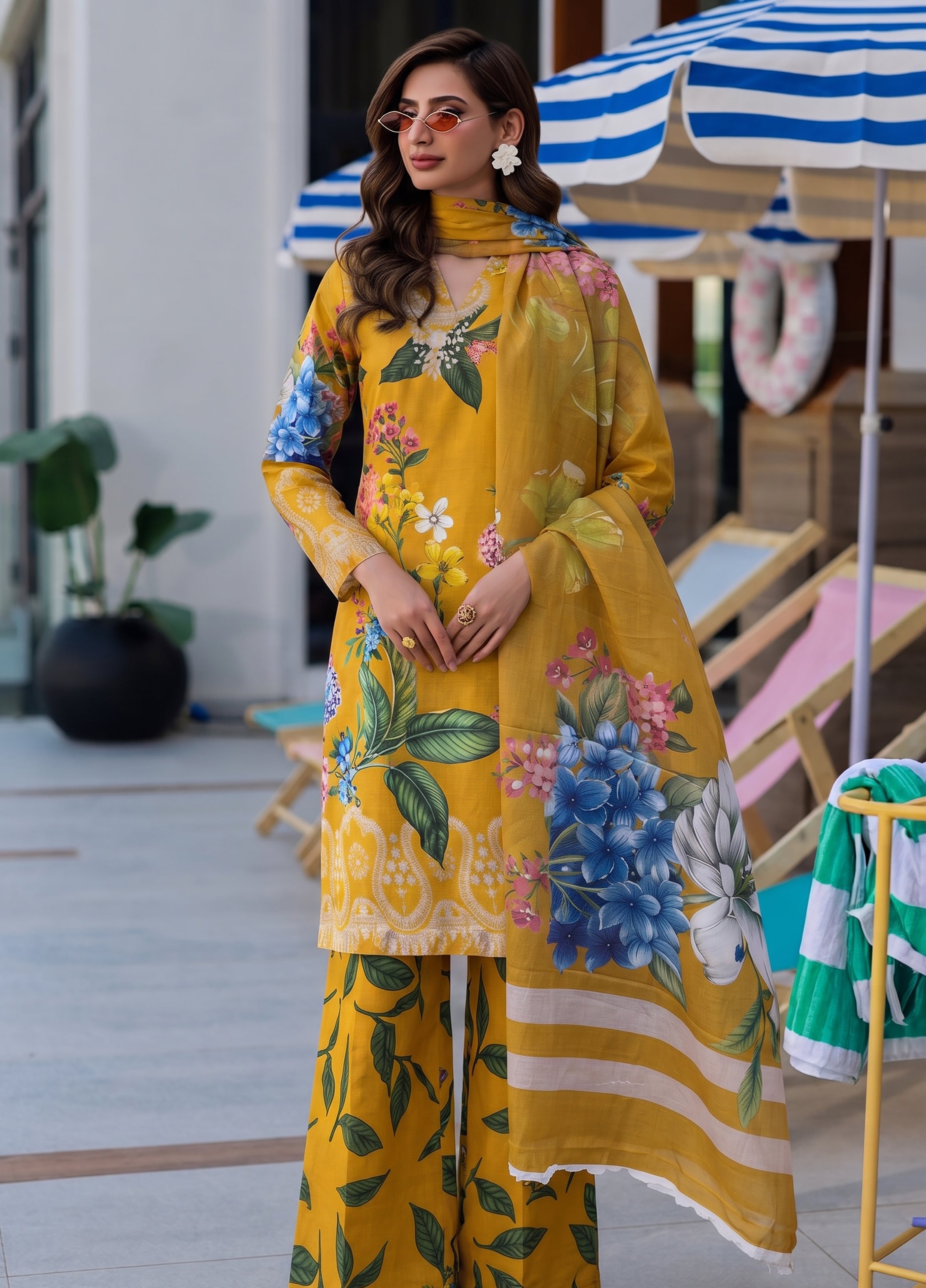 3Pcs Unstitched Suit (Andaaz Collection)