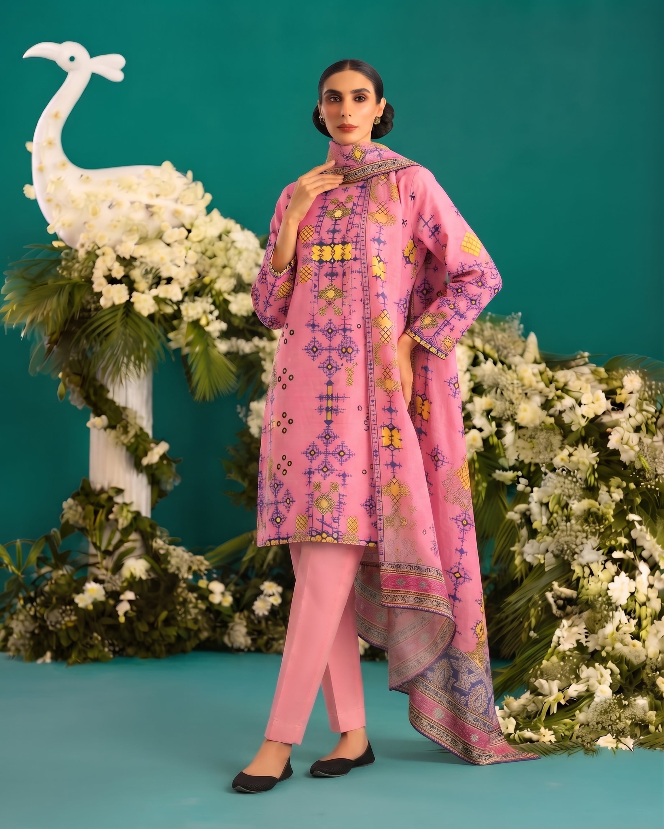 3Pcs Unstitched Suit (Andaaz Collection)