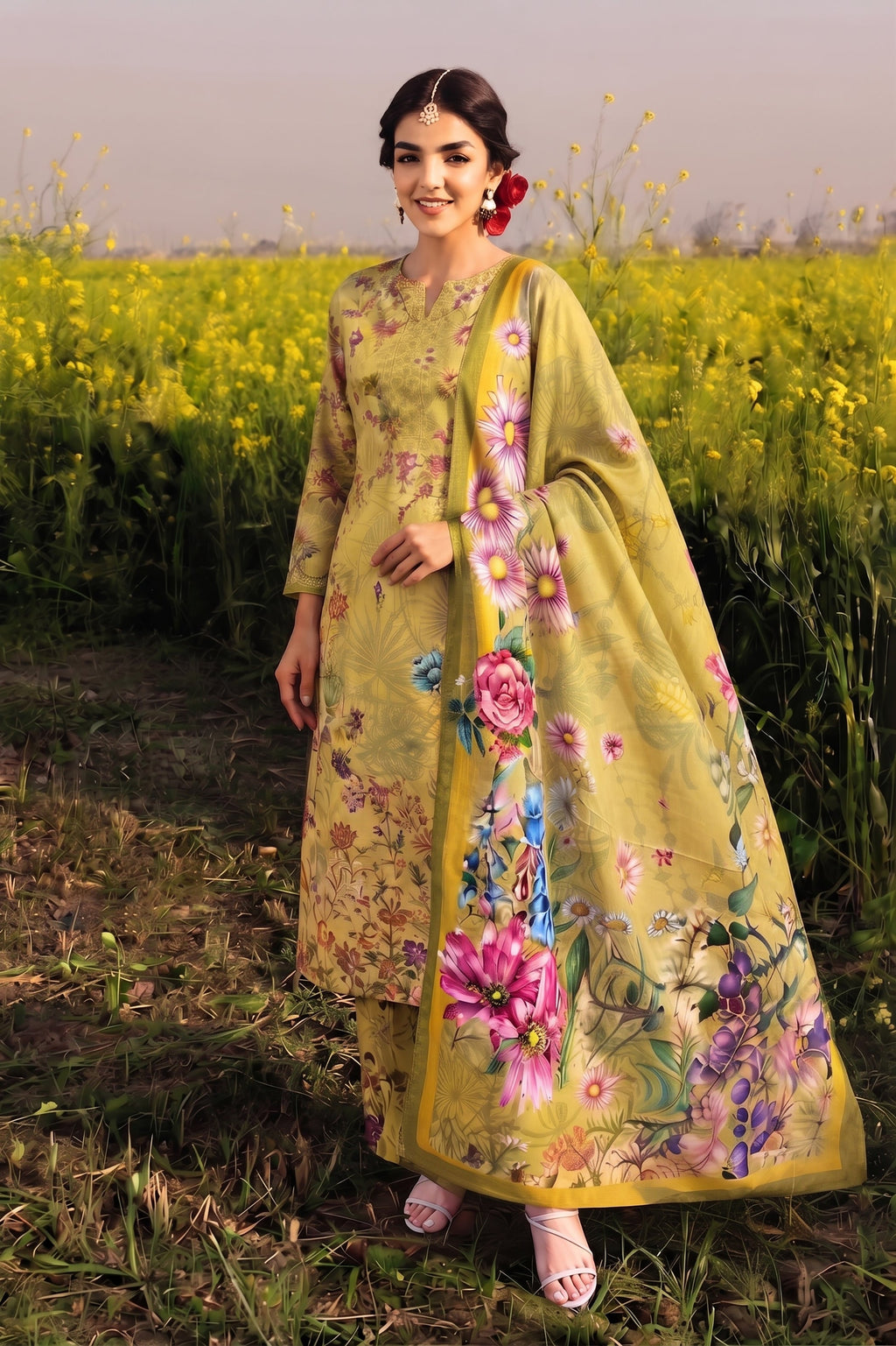 3Pcs Unstitched Suit (Andaaz Collection)