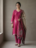 NSM 3 pcs Lawn Digital Embroidered