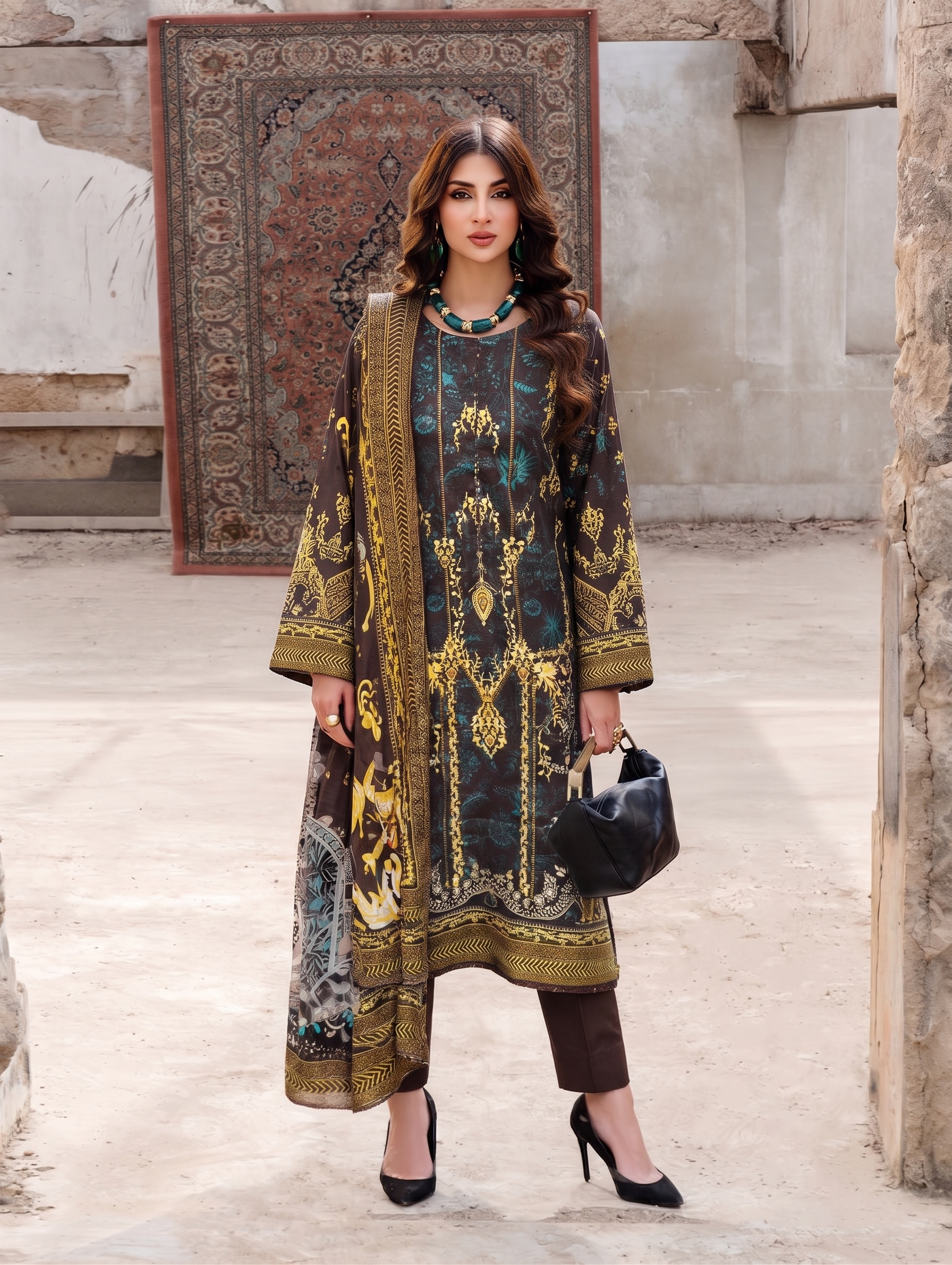 3pcs Stitched Suit (Andaaz collection)