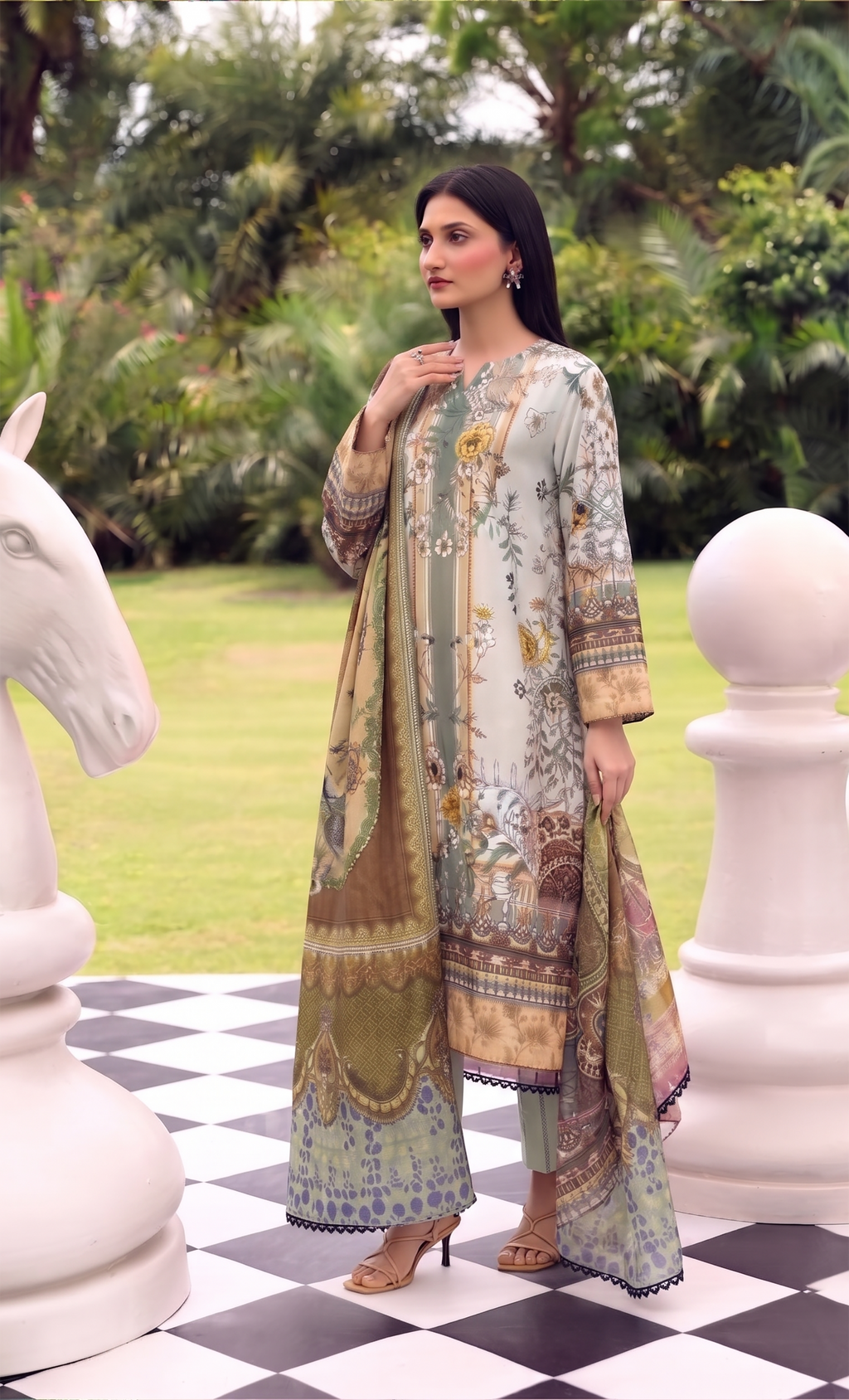 3Pcs Unstitched Suit (NSM Collection)