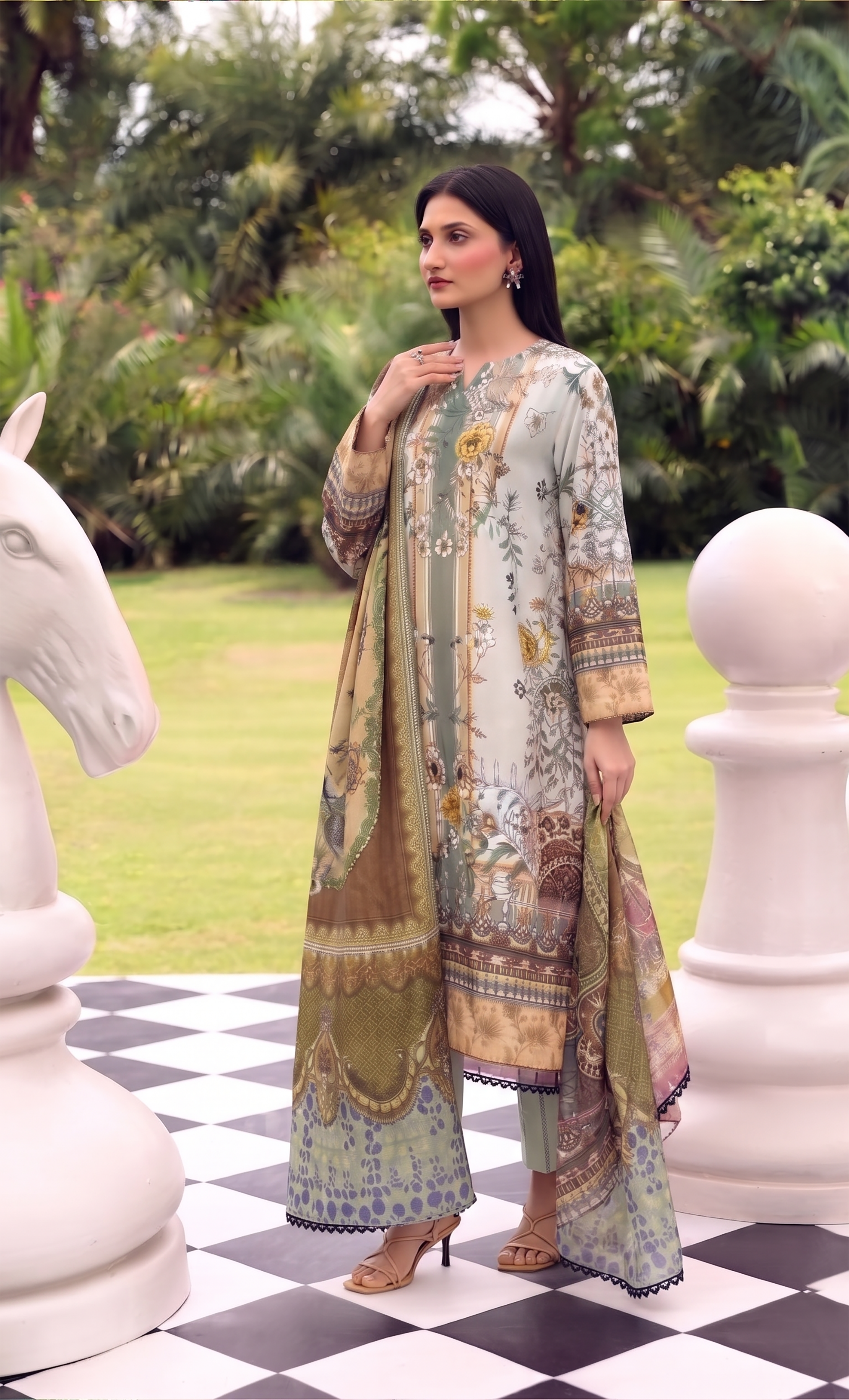 3Pcs Unstitched Suit (NSM Collection)