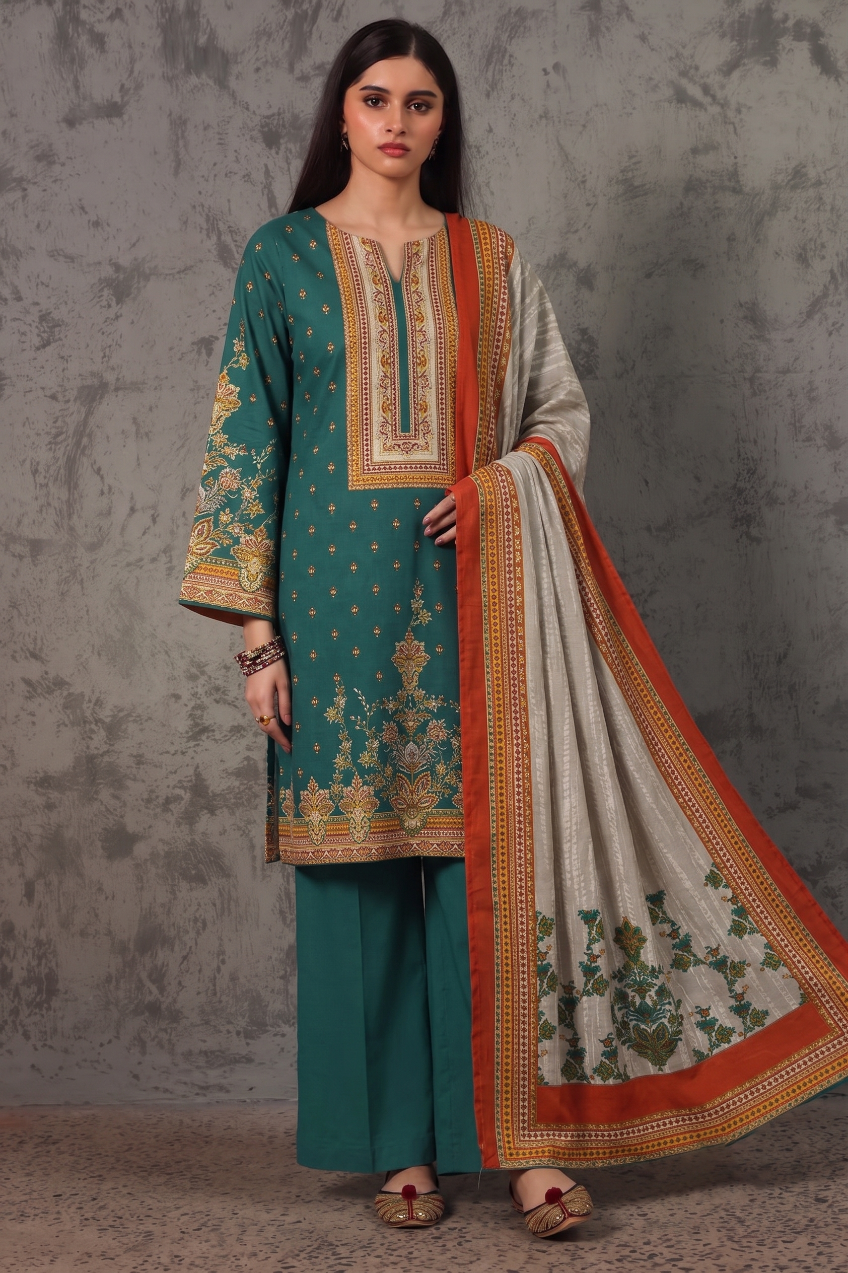 3pcs Stitched Suit (Andaaz collection)