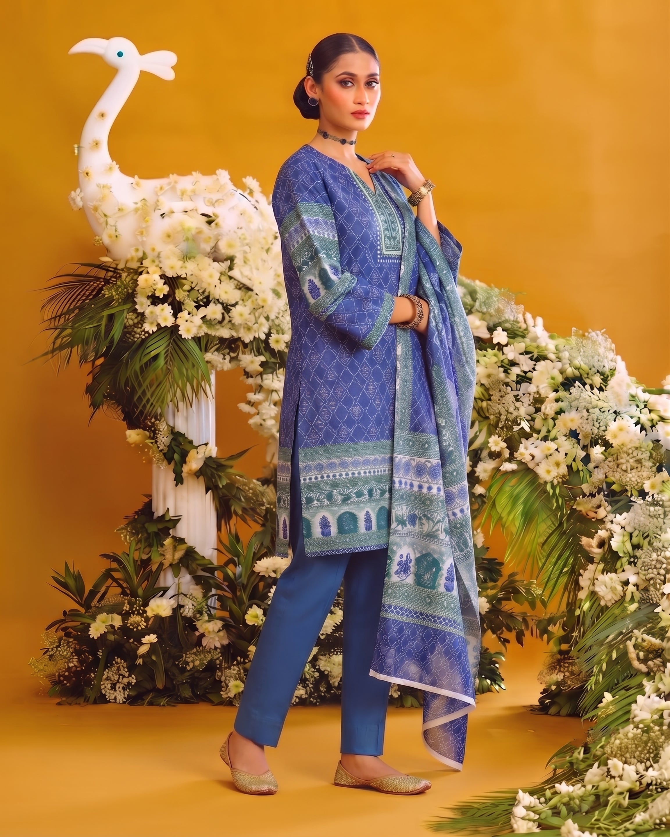 3Pcs Unstitched Suit (Andaaz Collection)