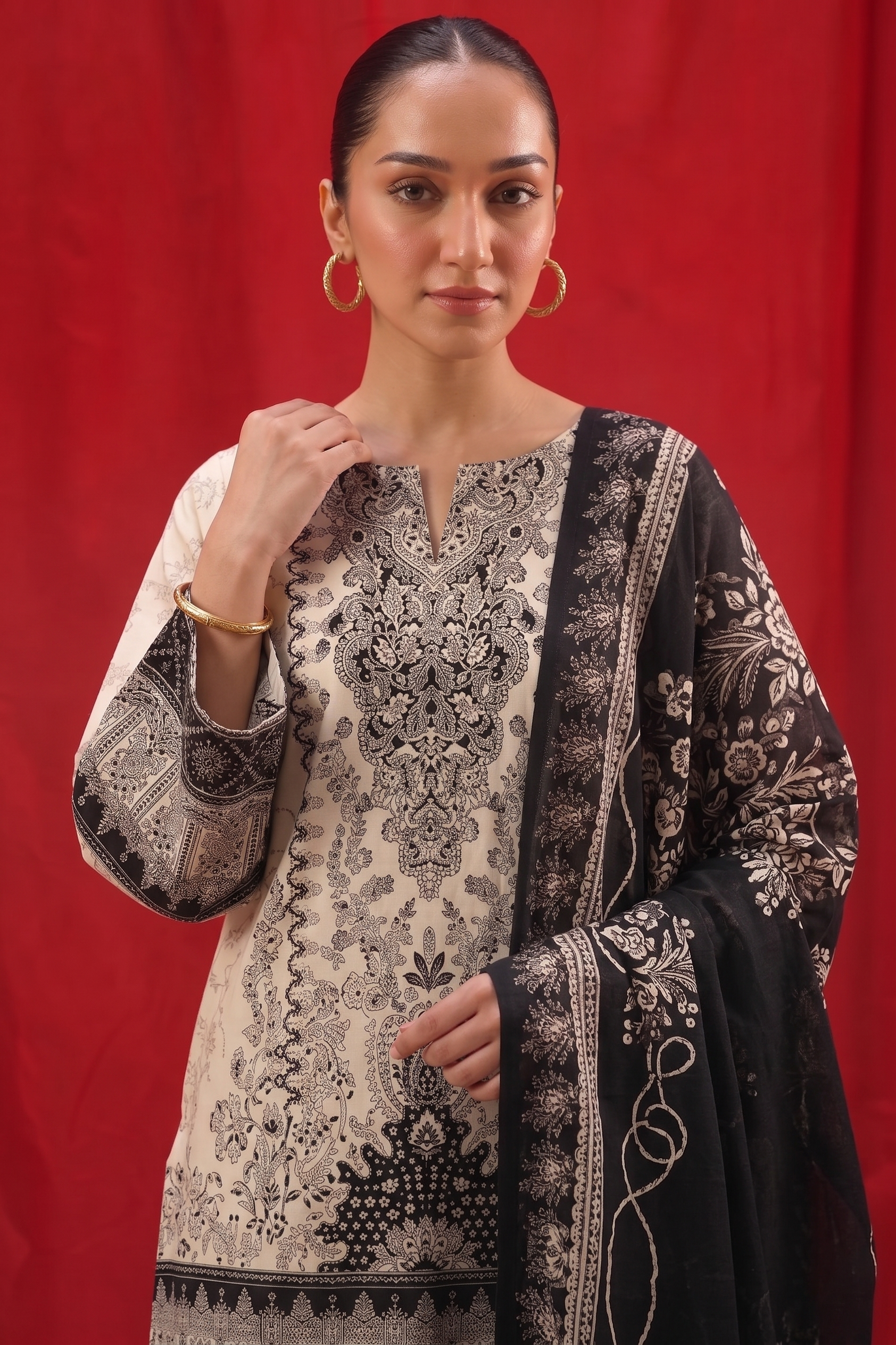 1 Pcs Kurti Unstitched (Andaaz Collection)