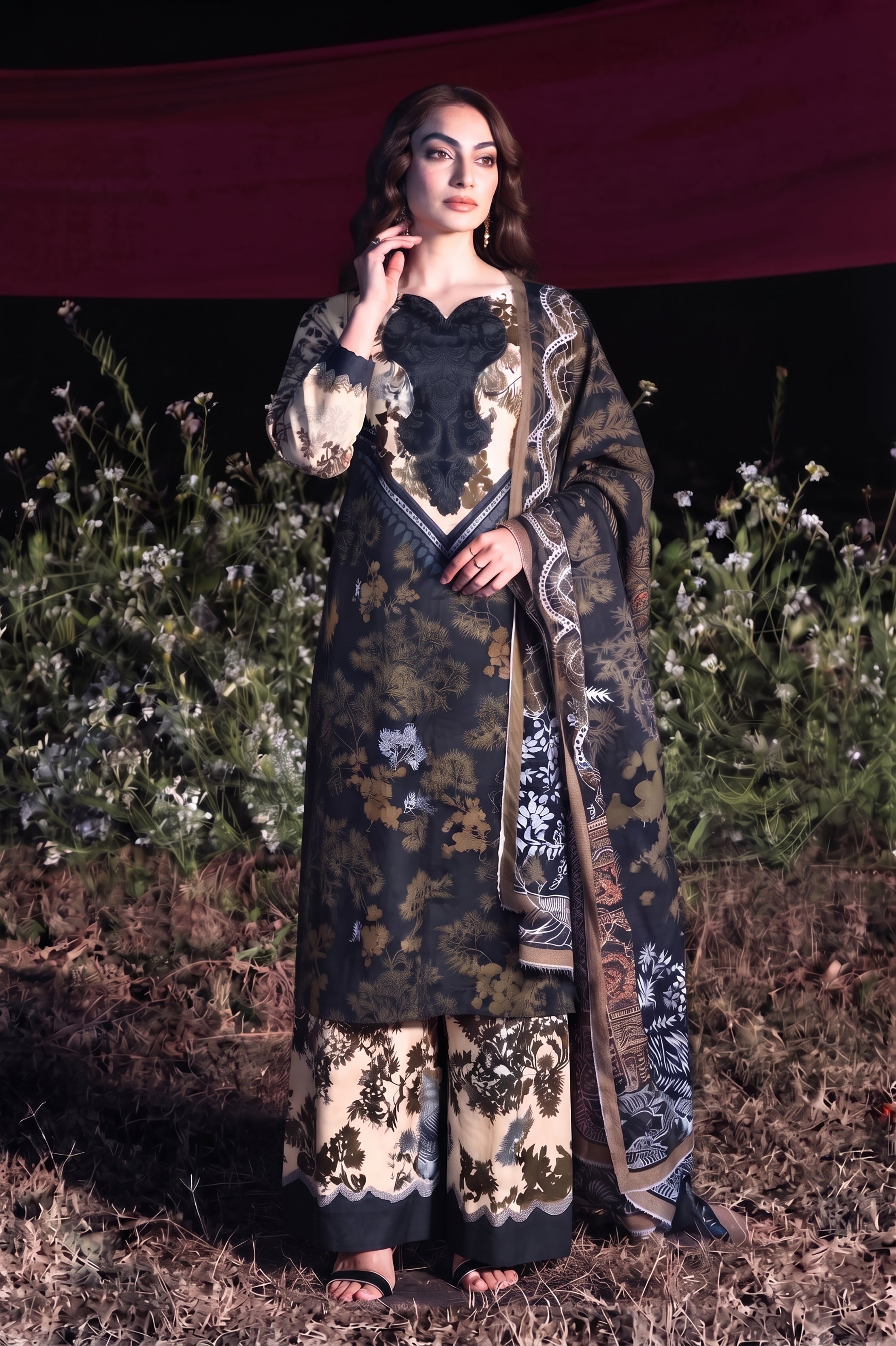 3Pcs Unstitched Suit (Andaaz Collection)
