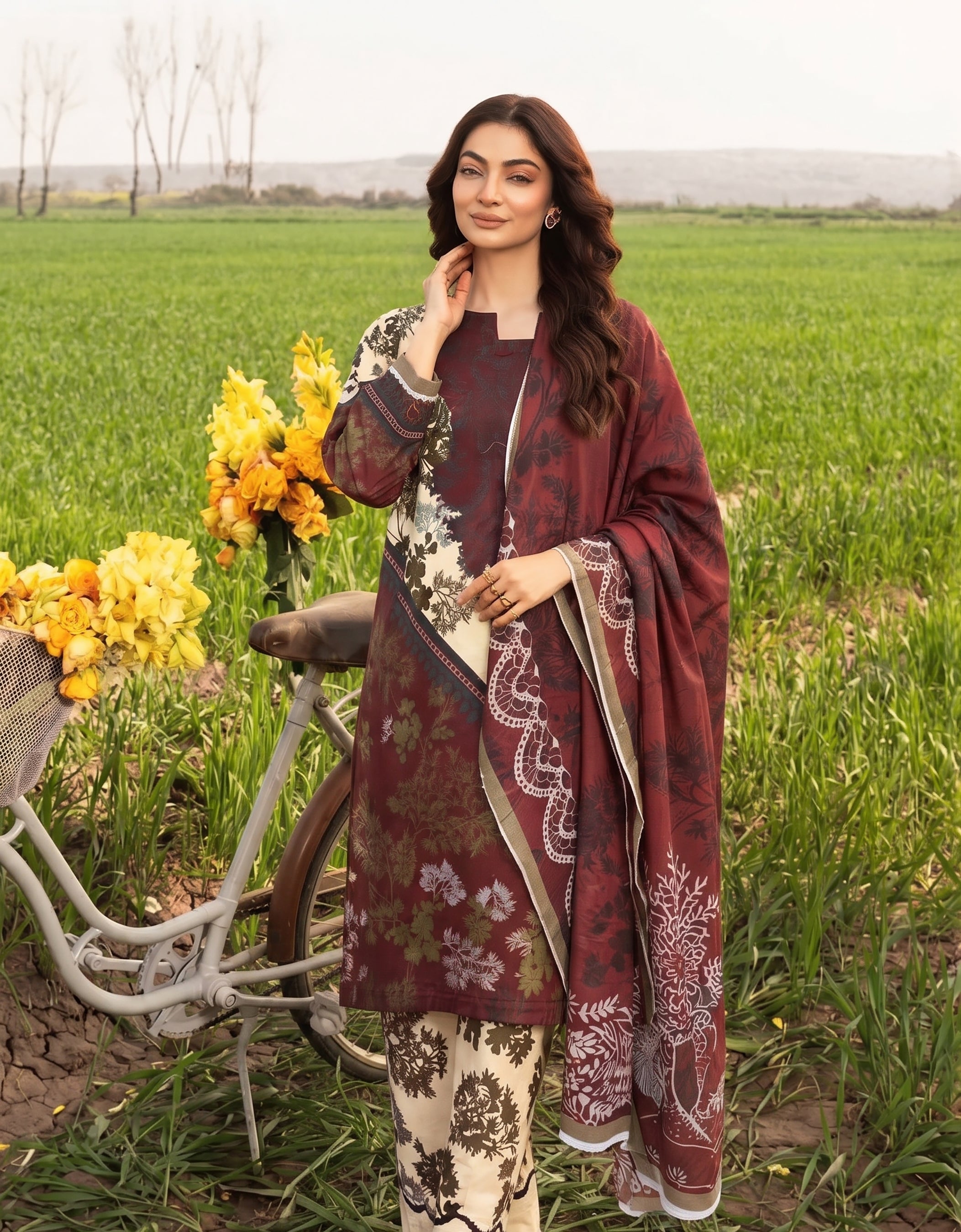 3Pcs Unstitched Suit (Andaaz Collection)