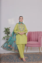 NSM Lawn 3pc (Stitched Embroidered)