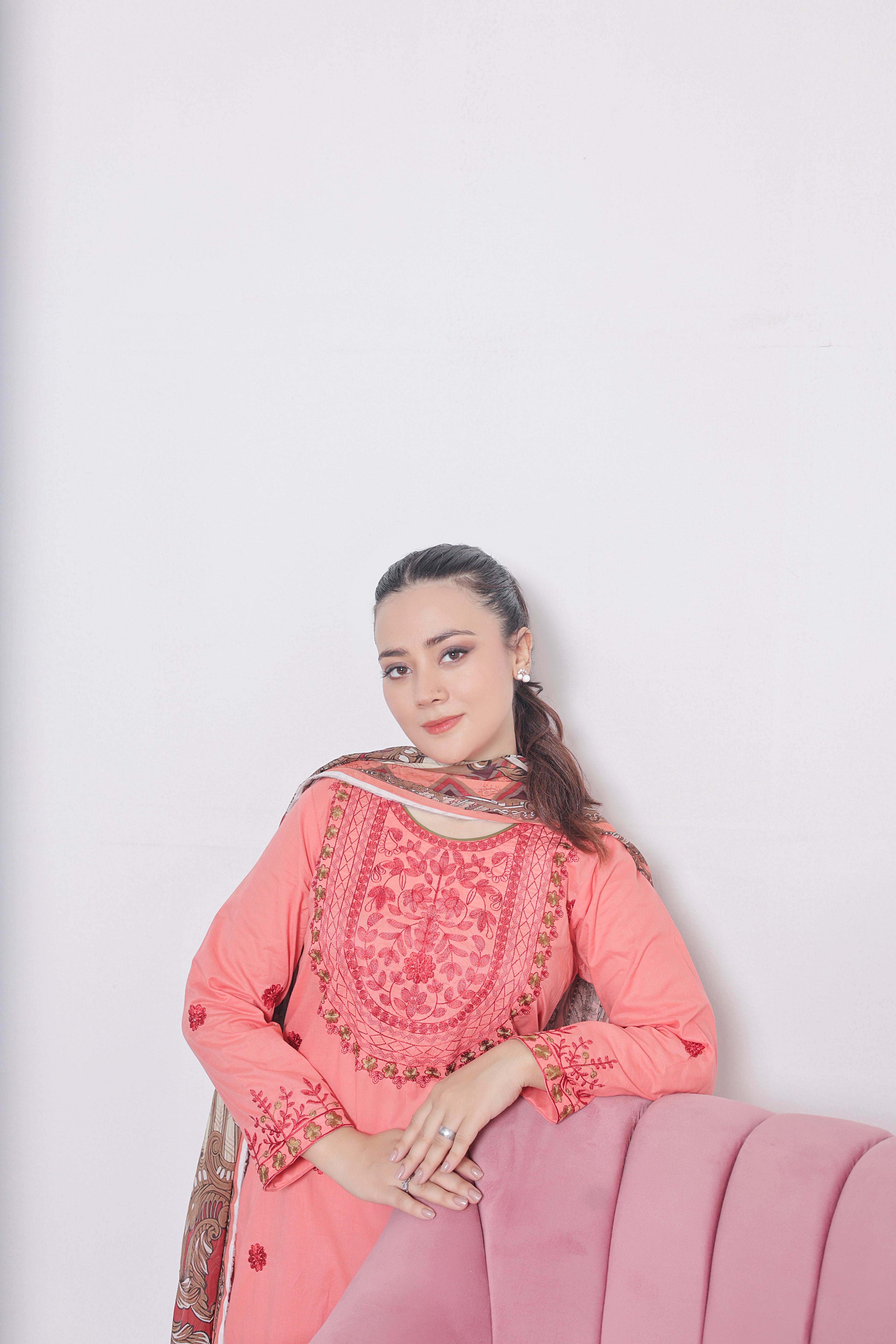 NSM Lawn 3pc (Stitched Embroidered)